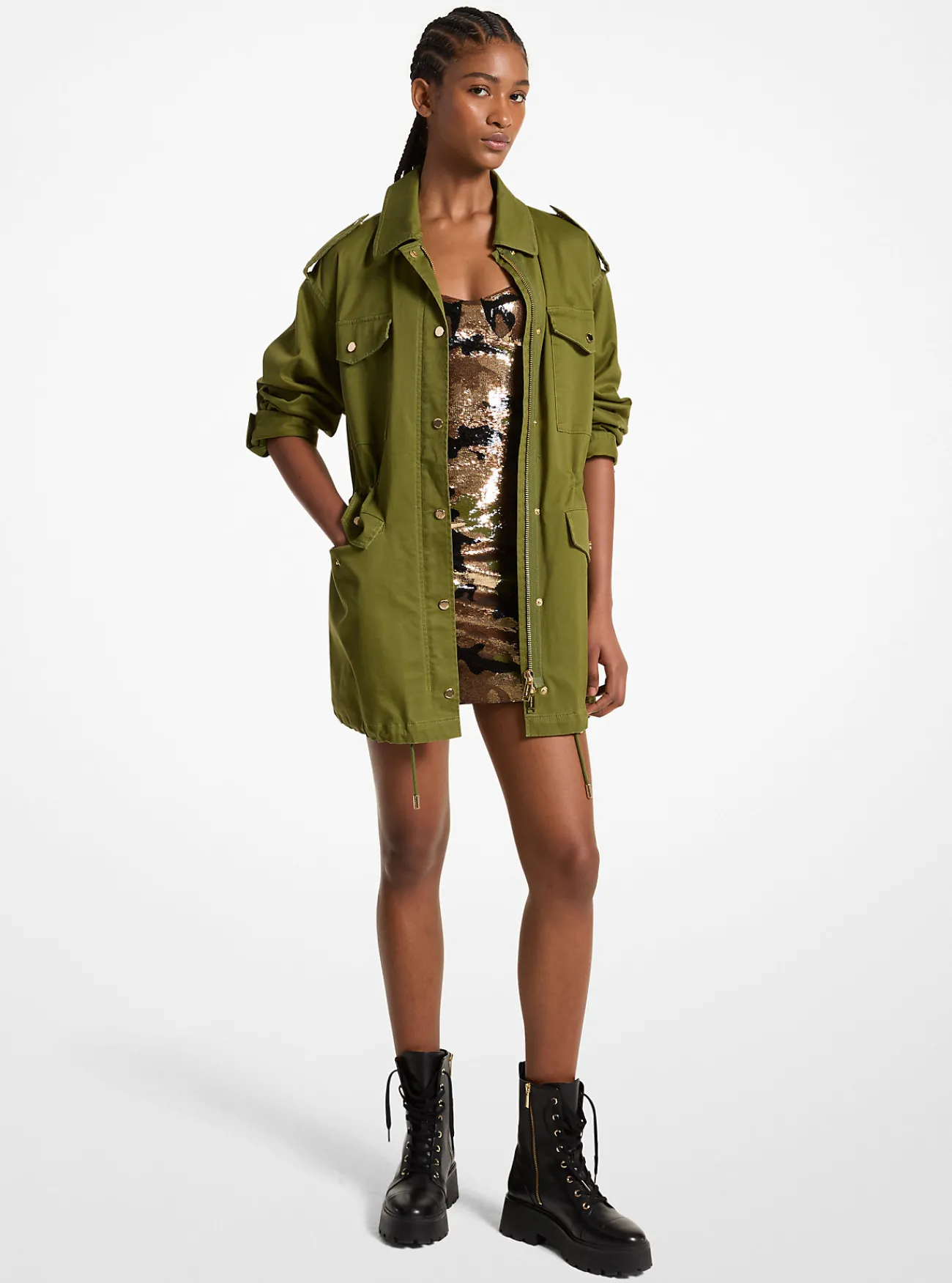Michael Kors Anorak van biologisch katoen met stretch EVERGREEN Hot
