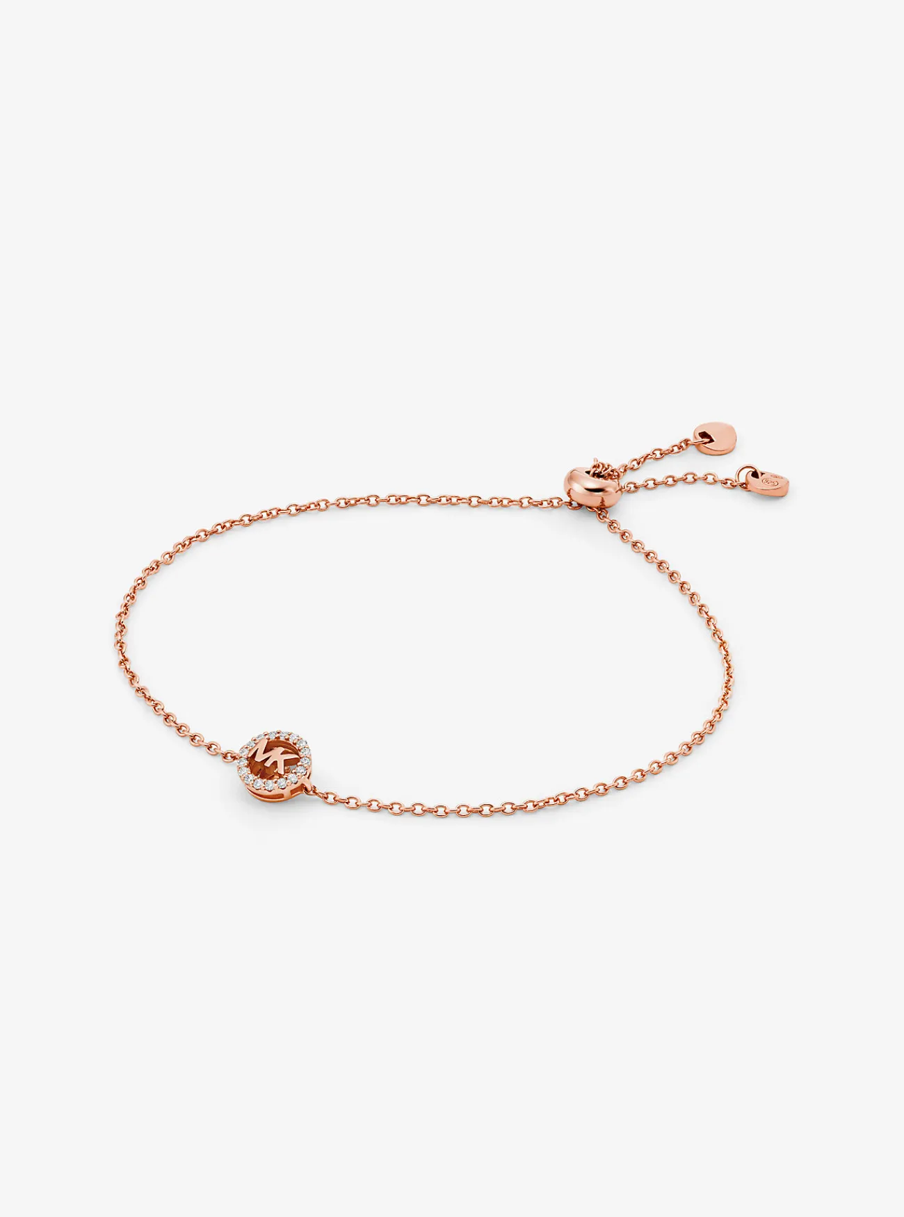 Michael Kors Armband Fulton van sterlingzilver met schuifsluiting en plating met edelmetaal ROS&Eacute;GOUD Sale