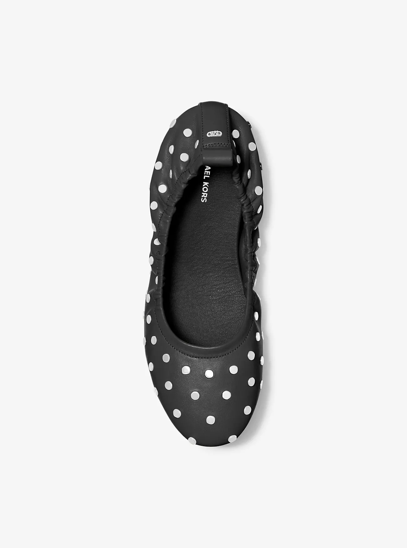 Michael Kors Ballerina Amy van leer met studs ZWART New