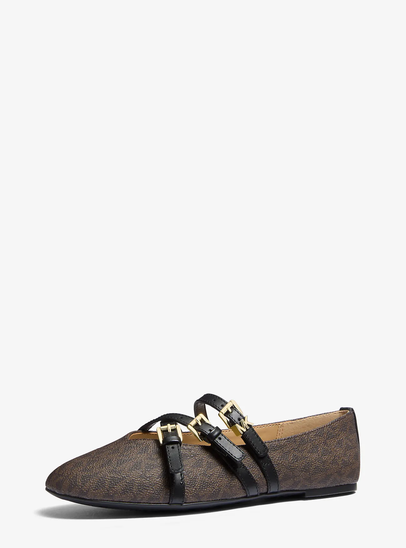 Michael Kors Ballerina Indy van flexibel canvas met kenmerkend logo New