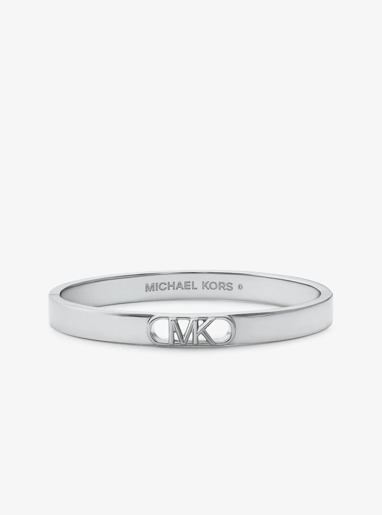 Michael Kors Bangle van messing met een platering met edelmetaal en Empire-logo ZILVER Clearance