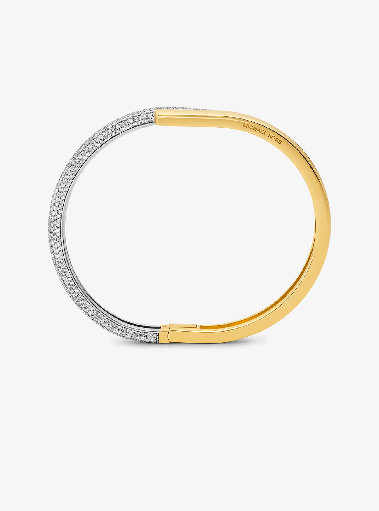 Michael Kors Bangle van sterlingzilver met siersteentjes en plating met edelmetaal TWEEKLEURIG Hot
