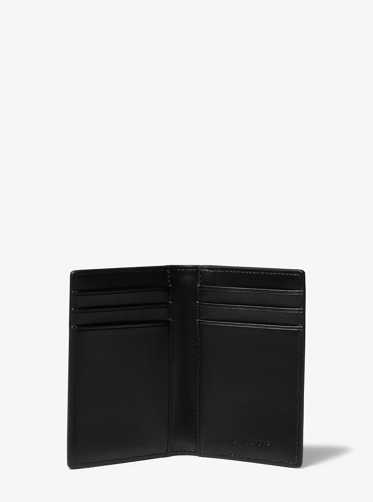 Michael Kors Bi-fold kaarthouder Hudson met logo ZWART Discount