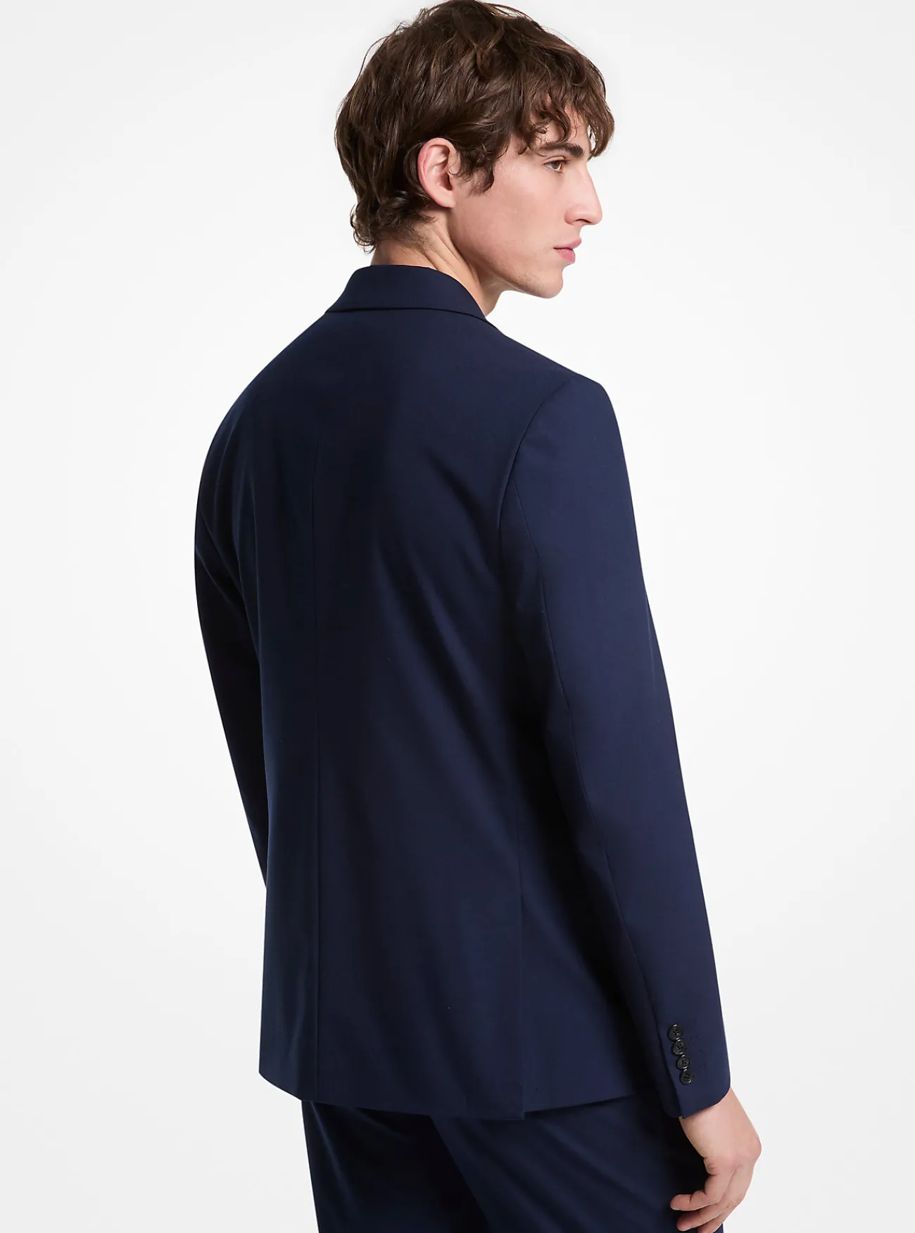 Michael Kors Blazer van technische stof met stretch MIDDERNACHTSBLAUW Fashion