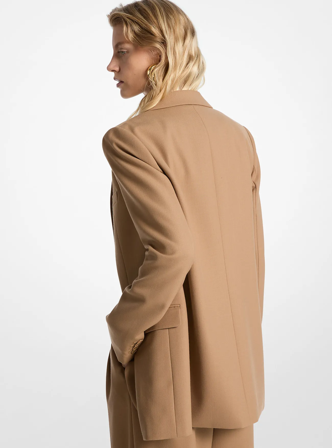 Michael Kors Blazer van wol in boyfriendmodel CAF&Eacute; Outlet