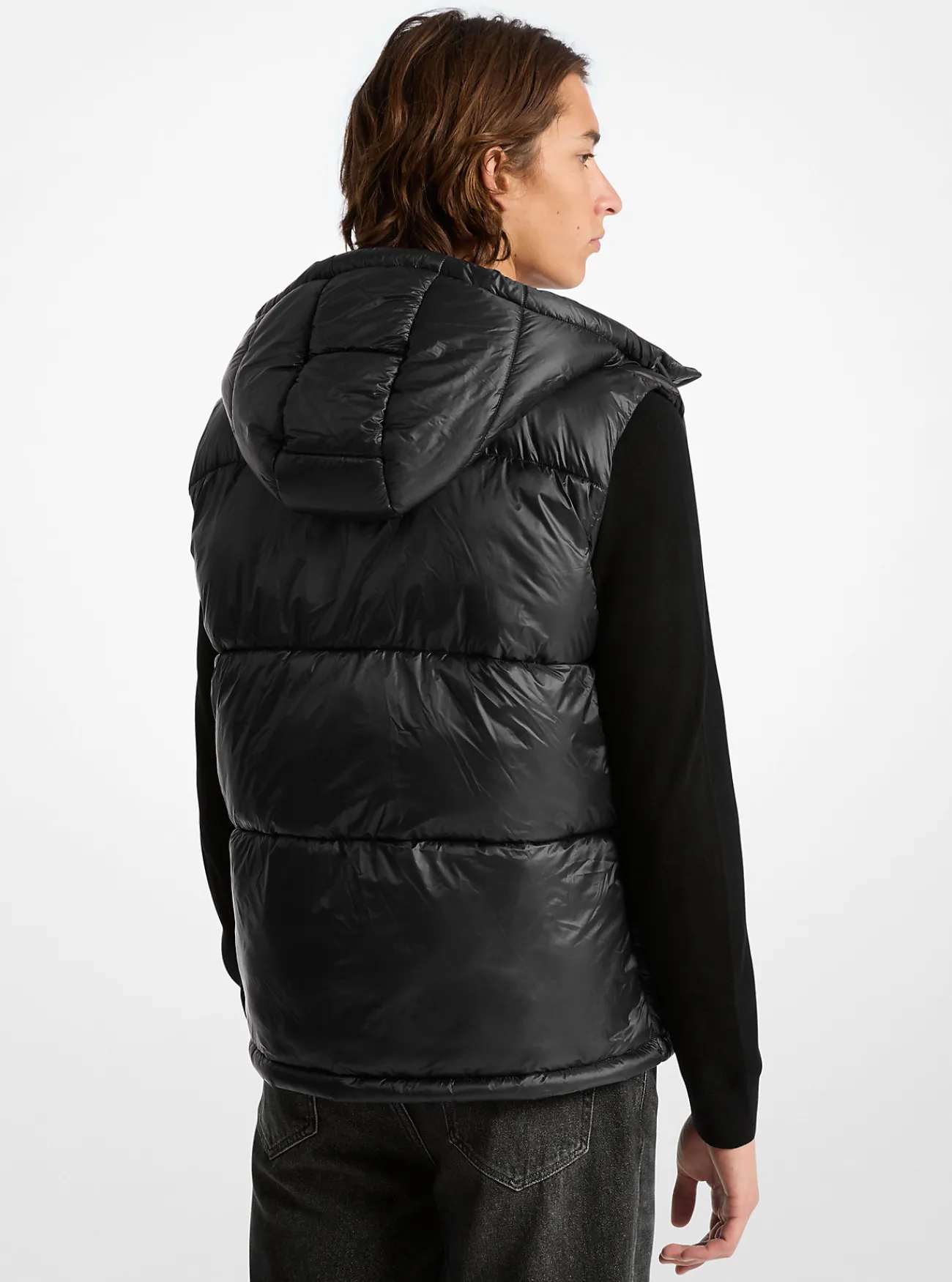Michael Kors Bodywarmer Law van nylon ZWART Clearance