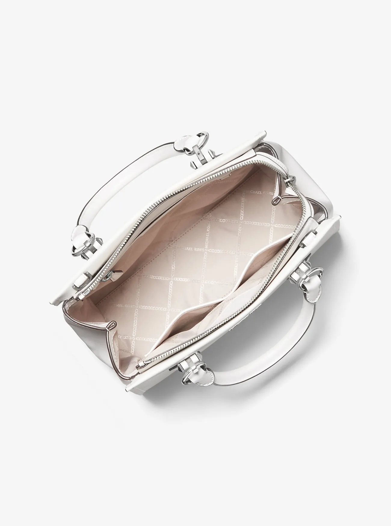 Michael Kors Boekentas Marilyn van saffianoleer, middelgroot OPTISCHWIT Discount