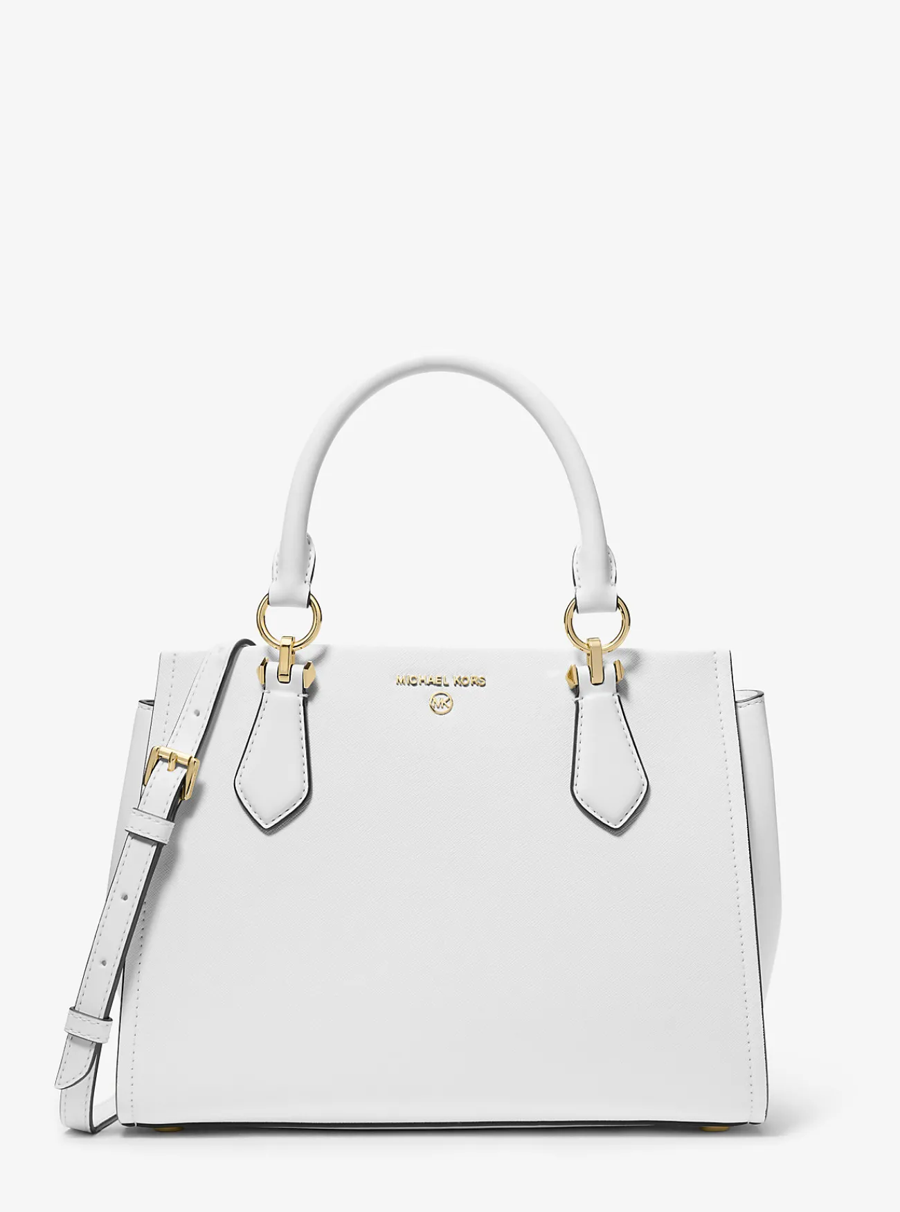 Michael Kors Boekentas Marilyn van saffianoleer, middelgroot OPTISCHWIT Discount