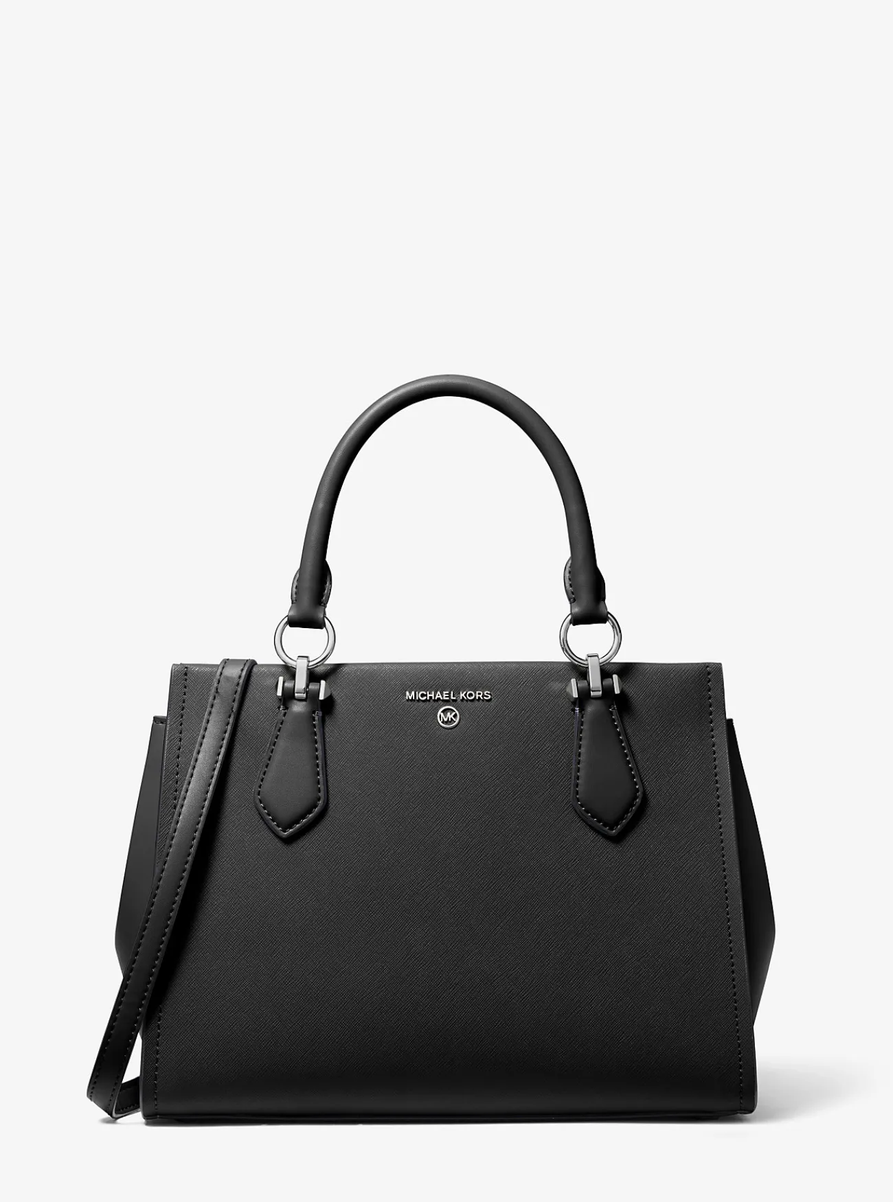 Michael Kors Boekentas Marilyn van saffianoleer, middelgroot ZWART Hot