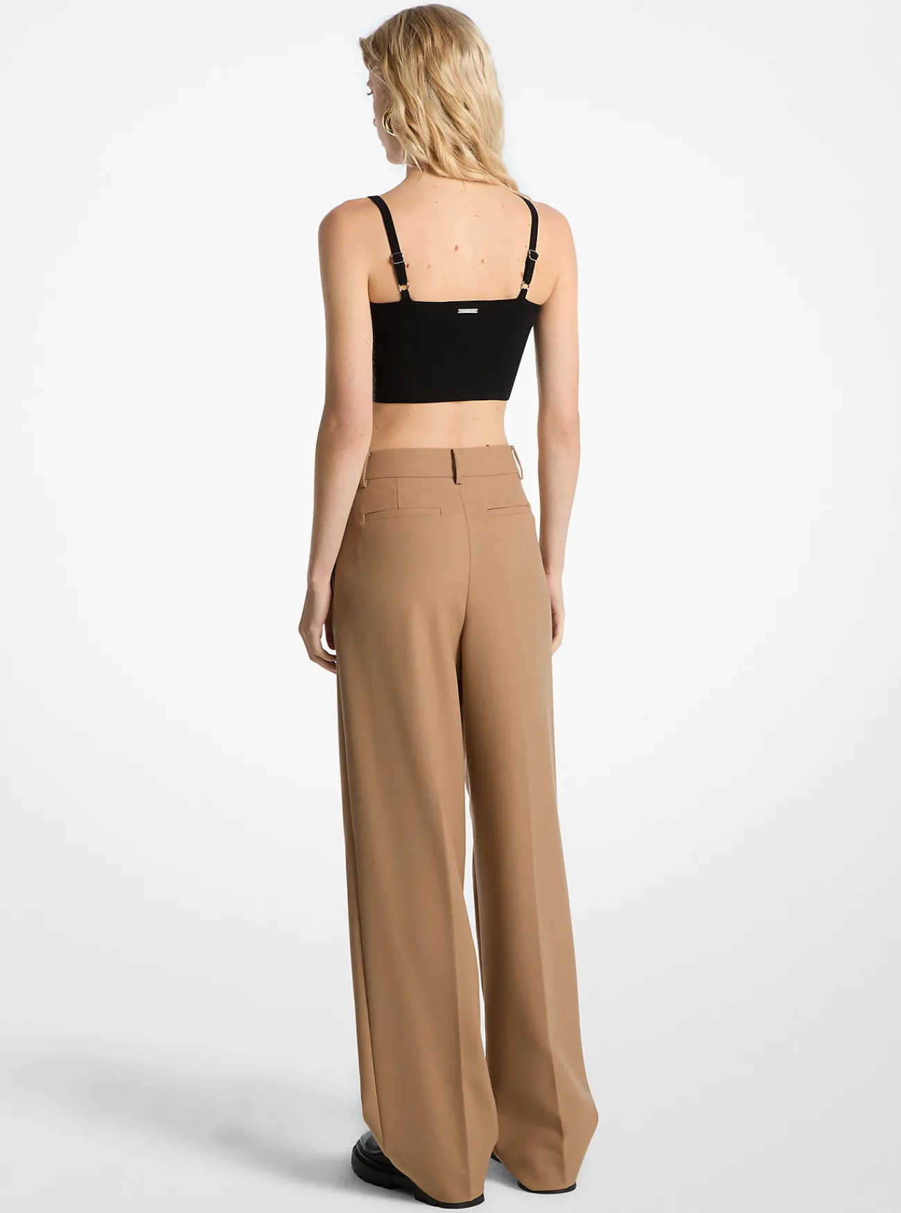 Michael Kors Broek met plooien en wijde pijpen CAF&Eacute; Best