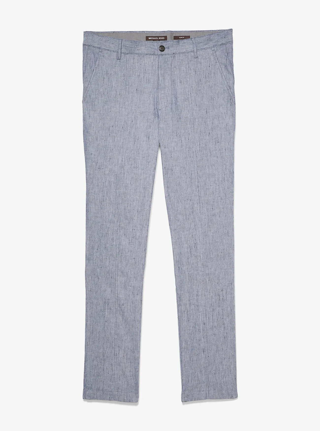 Michael Kors Broek van linnenmix MIDDERNACHTSBLAUW New