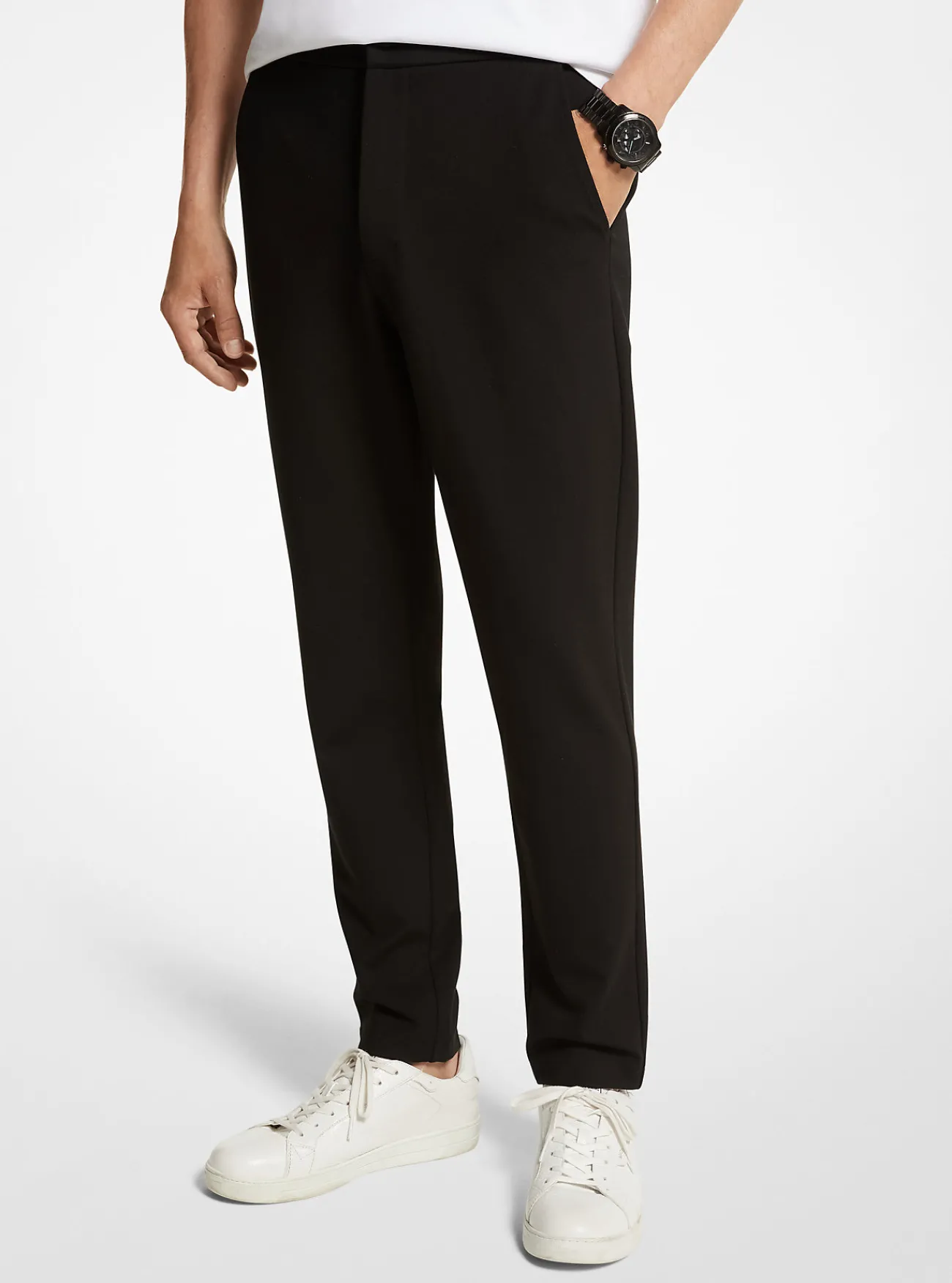 Michael Kors Broek van Ponte-stof met stretch ZWART Sale