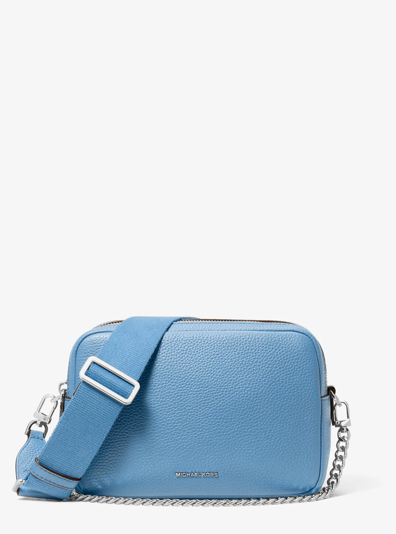 Michael Kors Cameracrossbodytas Bryant van getrommeld leer, middelgroot SOUTHPACIFIC Discount