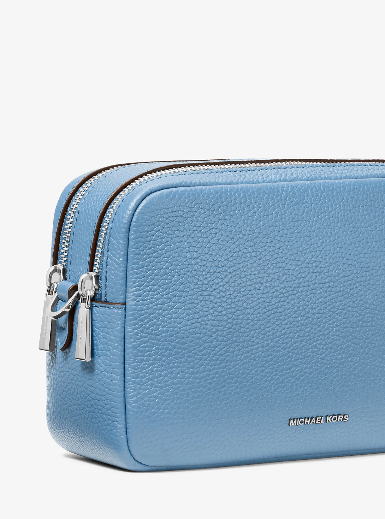 Michael Kors Cameracrossbodytas Bryant van getrommeld leer, middelgroot SOUTHPACIFIC Discount