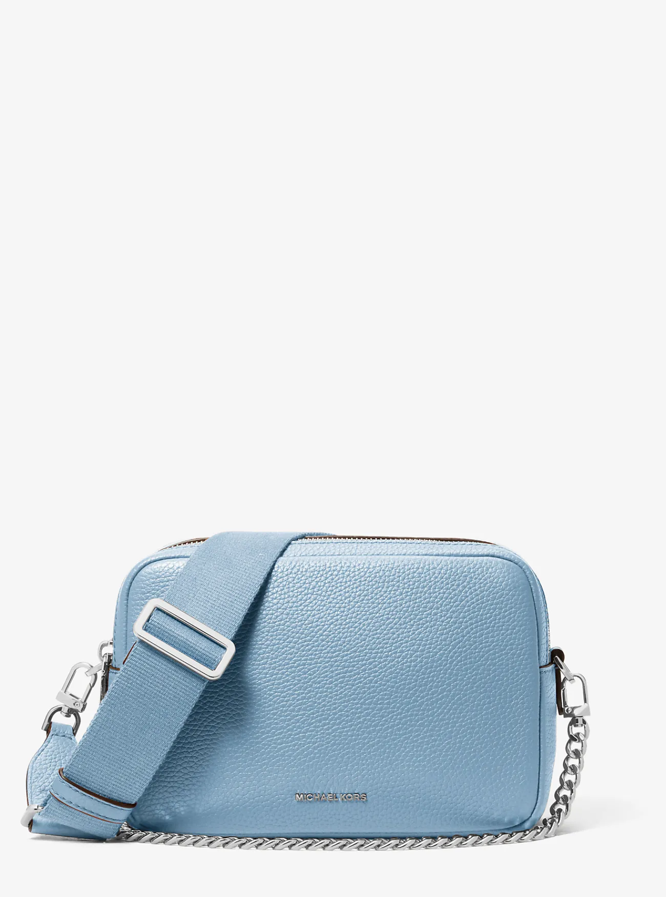 Michael Kors Cameracrossbodytas Bryant van getrommeld leer, middelgroot CHAMBRAY Online