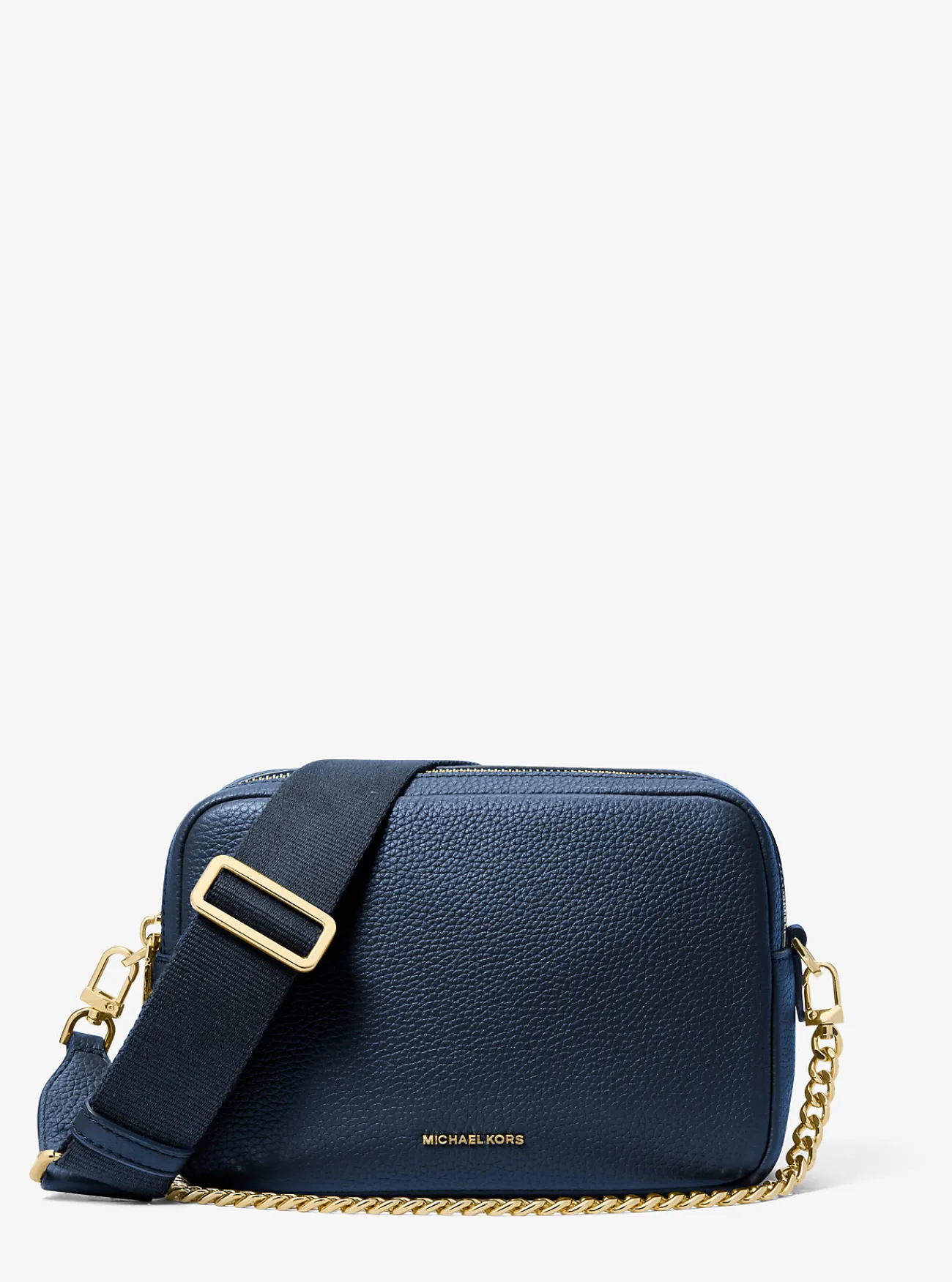 Michael Kors Cameracrossbodytas Bryant van getrommeld leer, middelgroot MARINEBLAUW Clearance