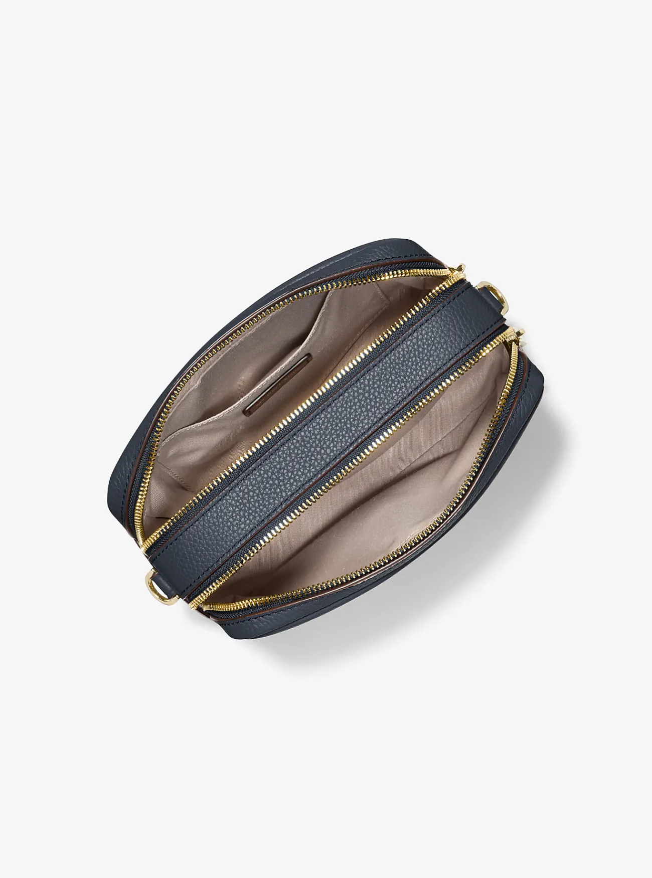 Michael Kors Cameracrossbodytas Bryant van getrommeld leer, middelgroot MARINEBLAUW Clearance