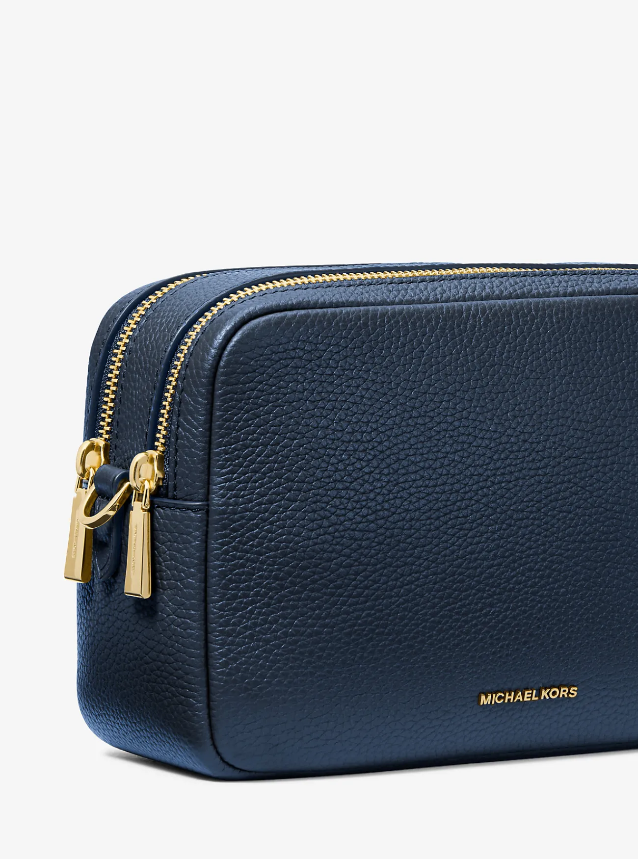 Michael Kors Cameracrossbodytas Bryant van getrommeld leer, middelgroot MARINEBLAUW Clearance