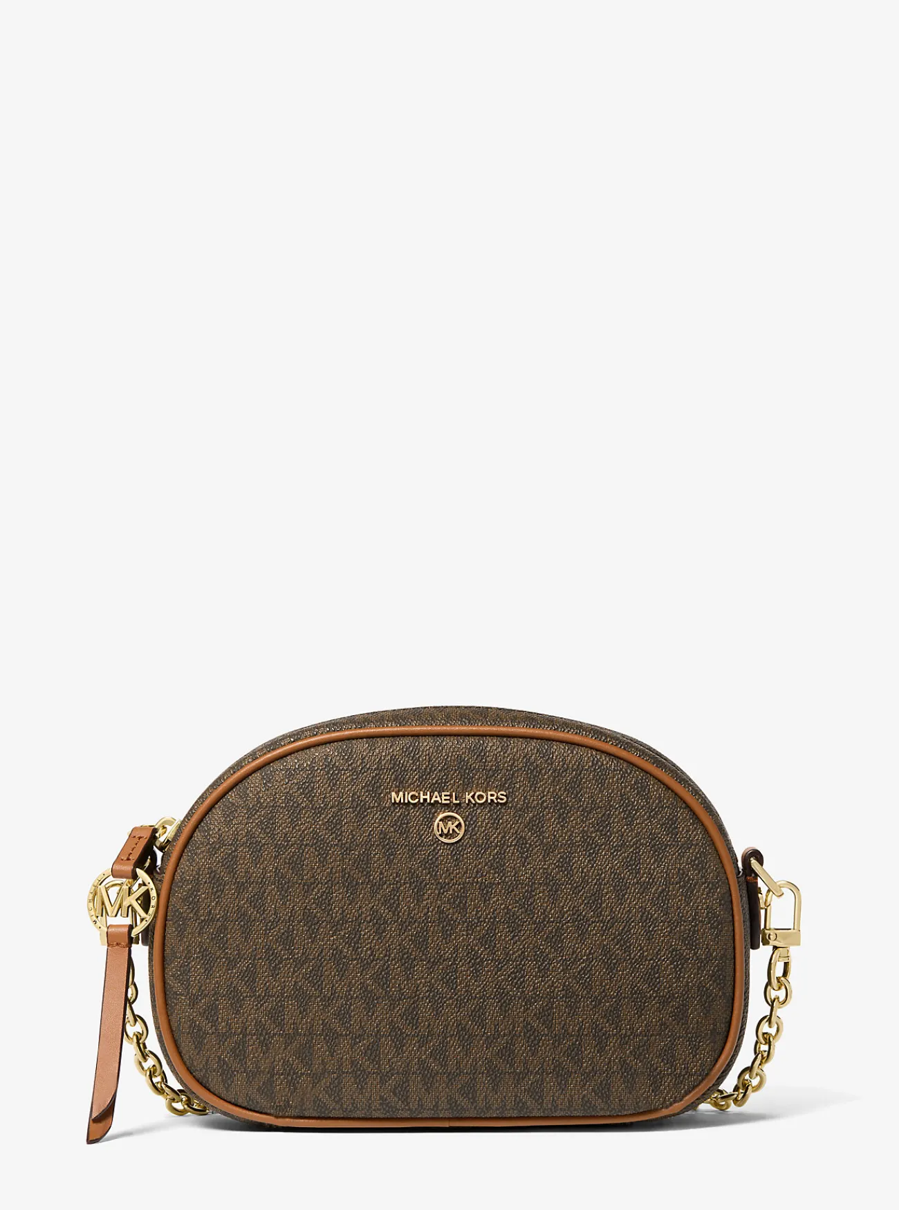 Michael Kors Cameratas Jet Set met logo, aanpasbaar en klein Clearance