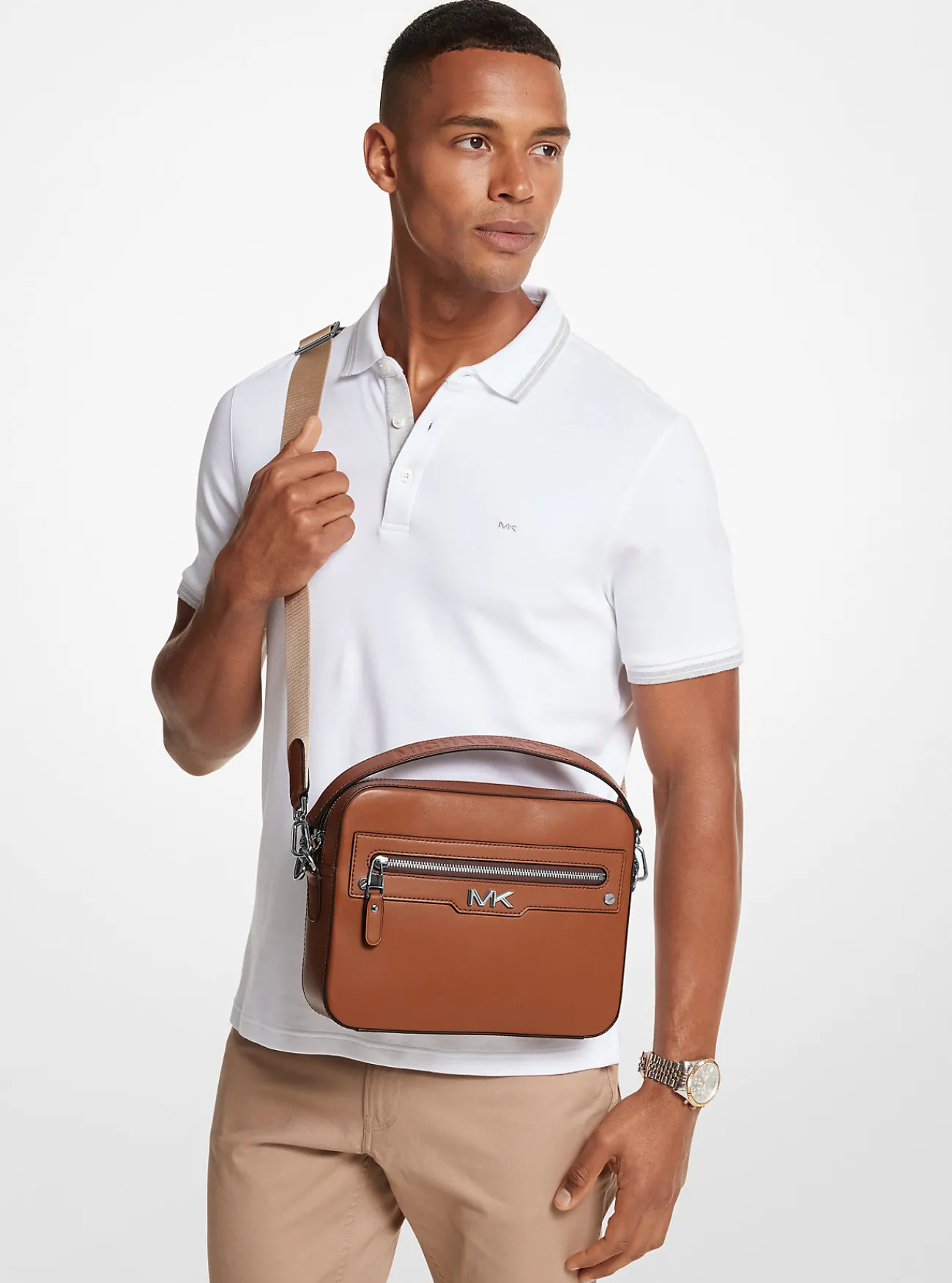Michael Kors Cameratas Varick van leer LUGGAGE Online