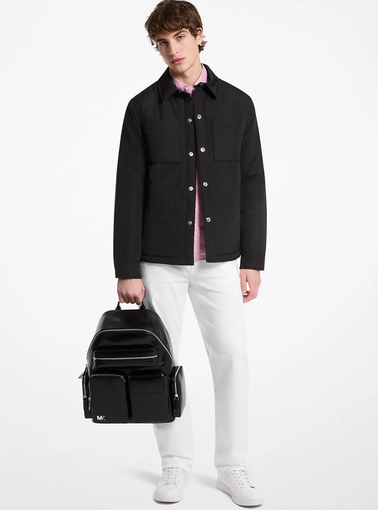 Michael Kors Cargorugzak Dakota van leer ZWART Discount