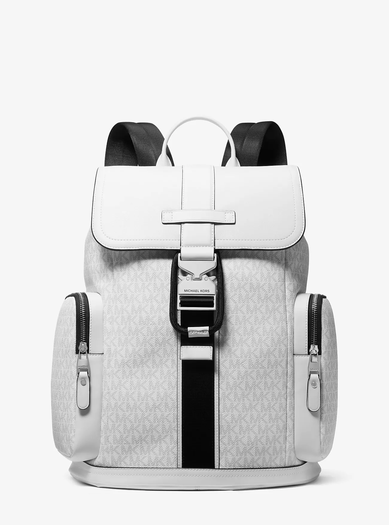 Michael Kors Cargorugzak Hudson van leer met kenmerkend logo Online