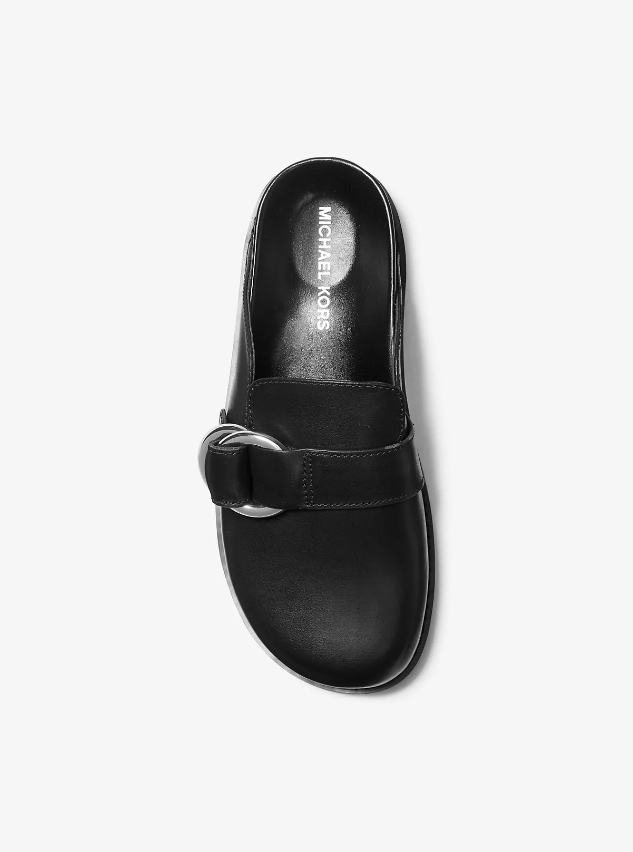 Michael Kors Clog Jaden van leer ZWART Sale