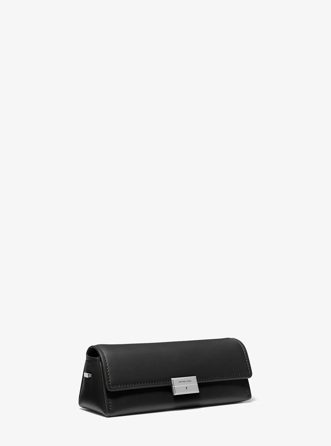 Michael Kors Clutch Ludlow van leer, aanpasbaar en klein ZWART Best