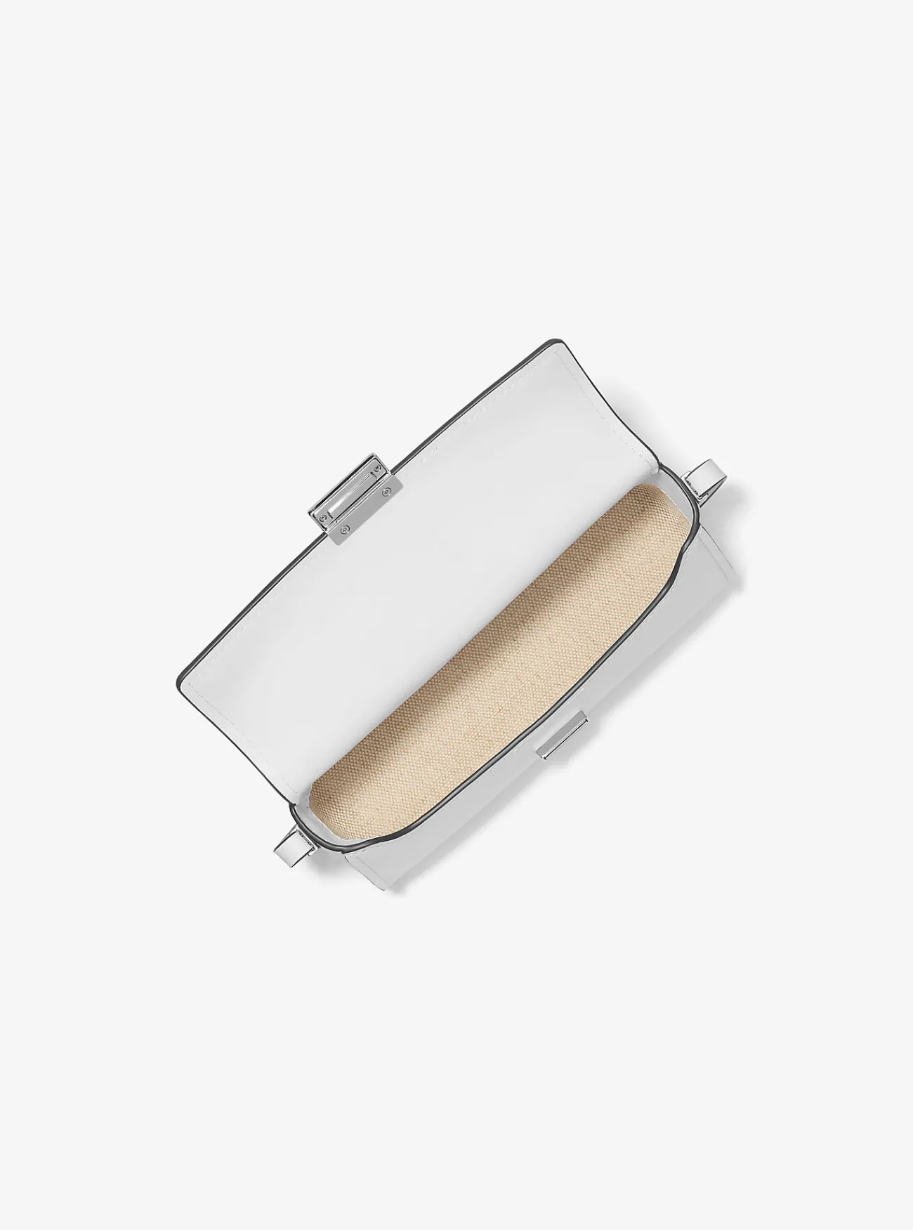 Michael Kors Clutch Ludlow van leer, aanpasbaar en klein OPTISCHWIT Clearance