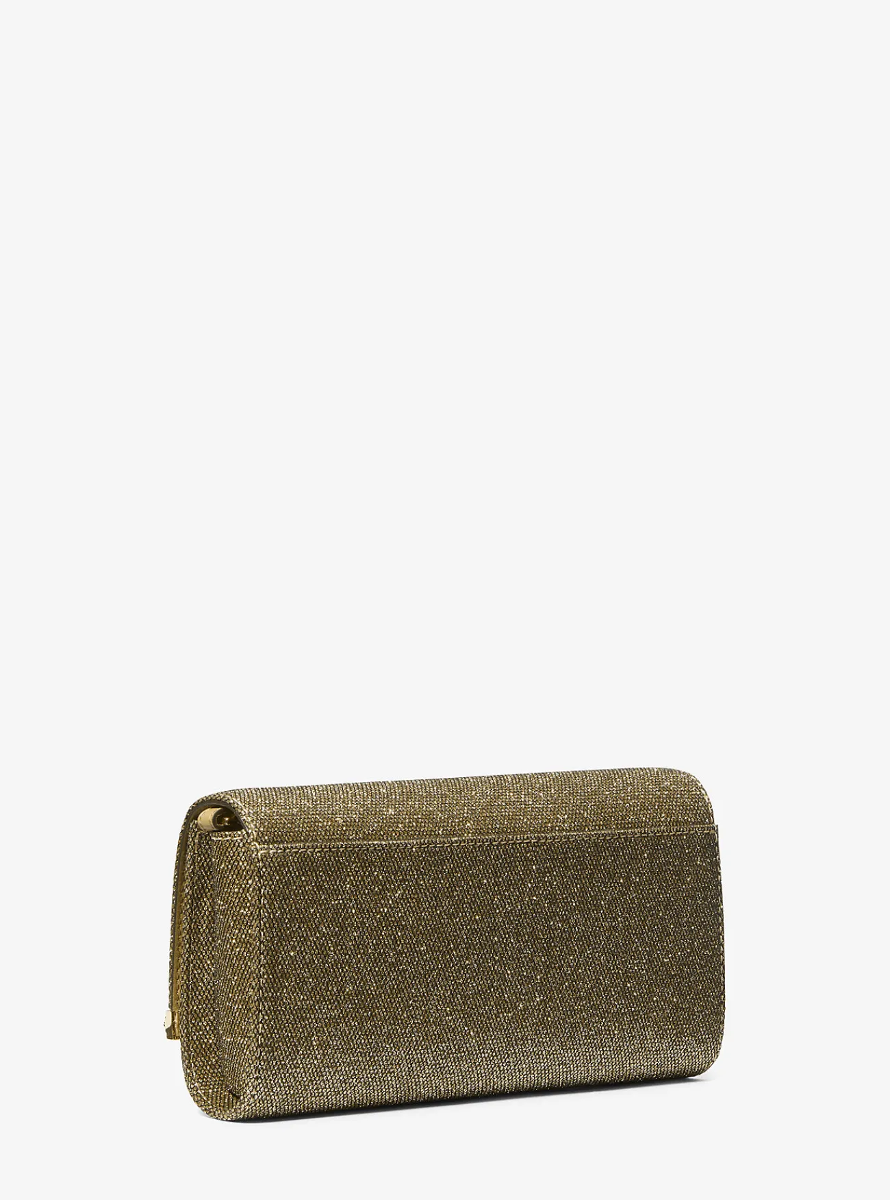 Michael Kors Clutch Mona van glittermesh, groot GOUD Outlet