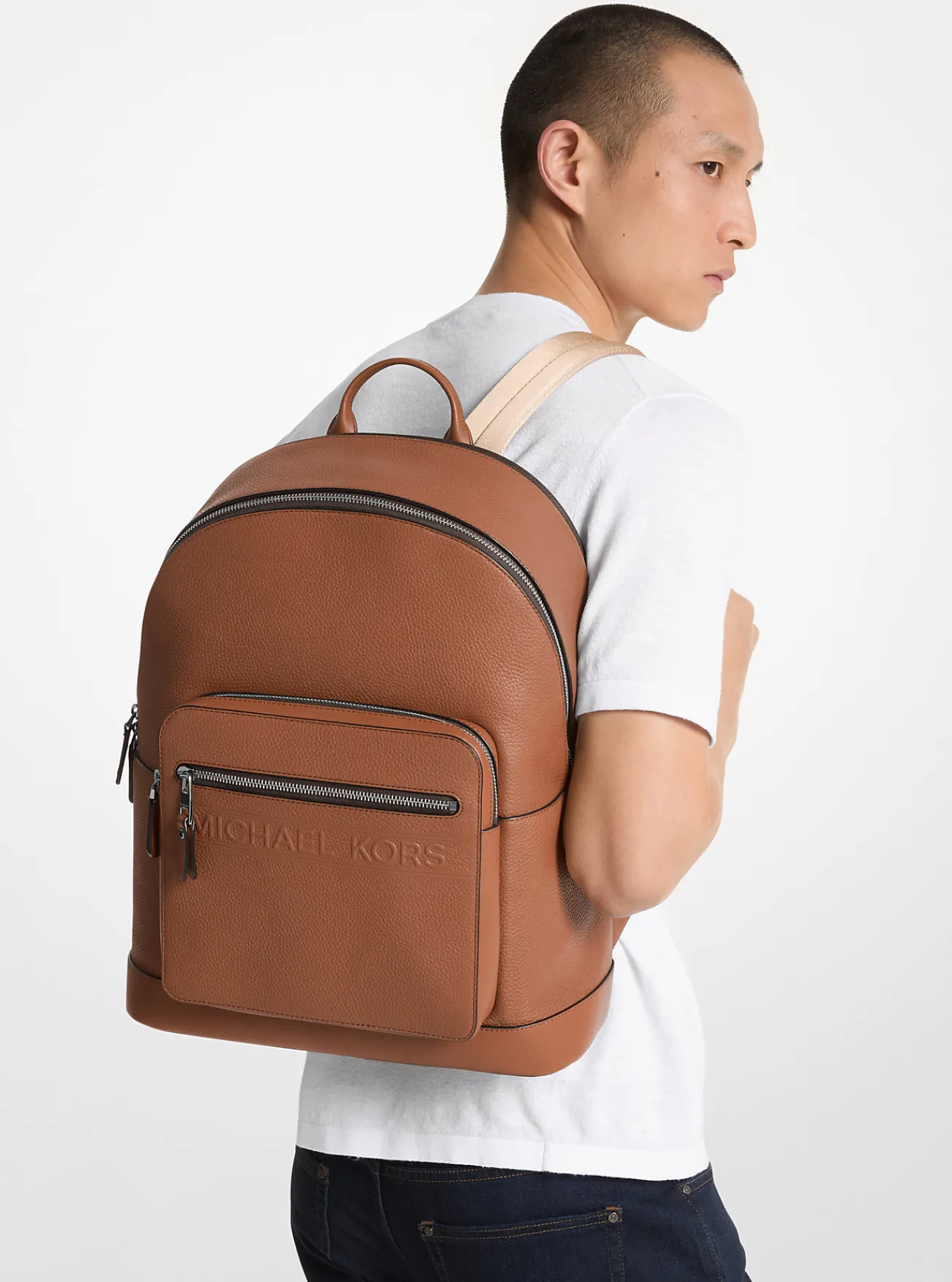 Michael Kors Commuter-rugzak Hudson van leer LUGGAGE Clearance
