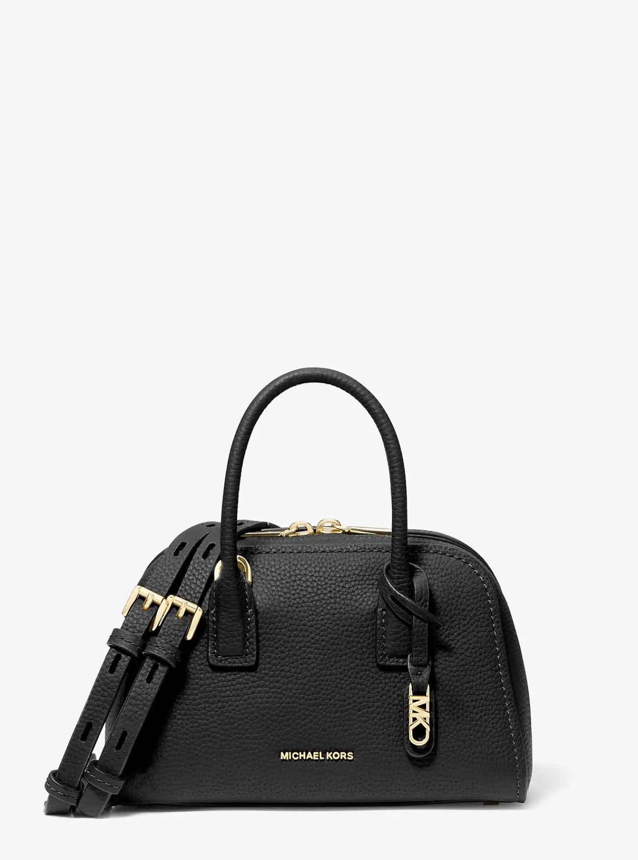Michael Kors Crossbodytas Ashton van getrommeld leer, extra klein ZWART Fashion