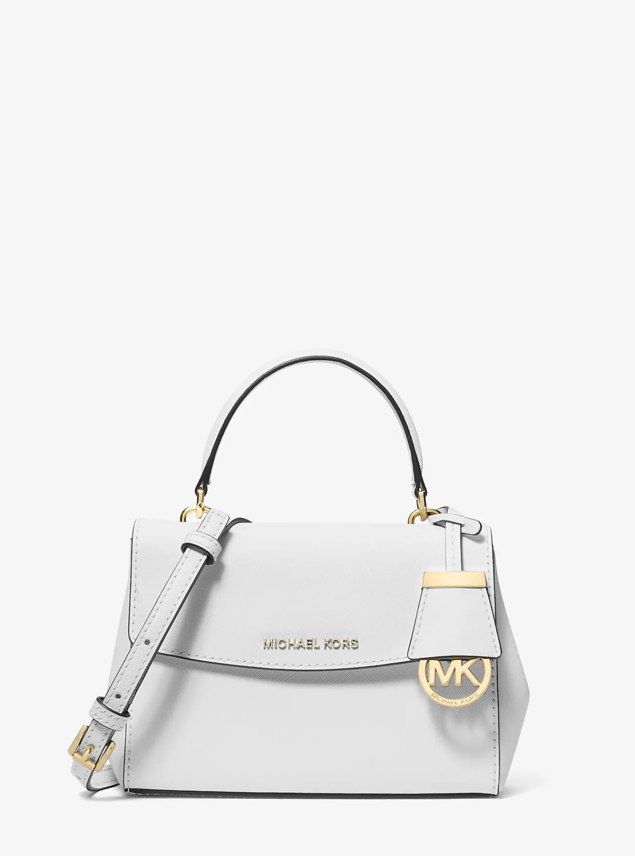 Michael Kors Crossbodytas Ava van saffianoleer, extra klein OPTISCHWIT New