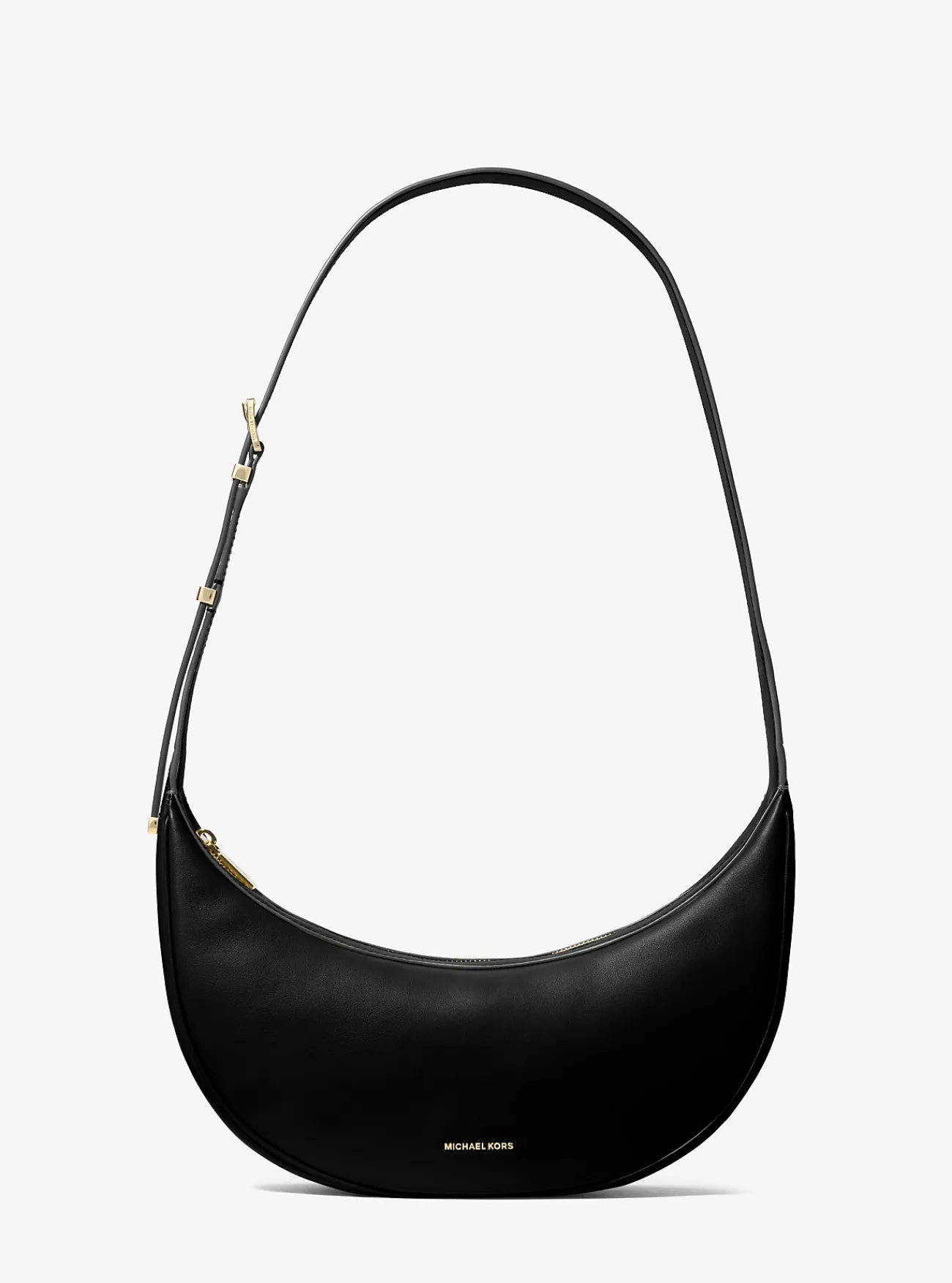 Michael Kors Crossbodytas Avra van leer, middelgroot ZWART Outlet
