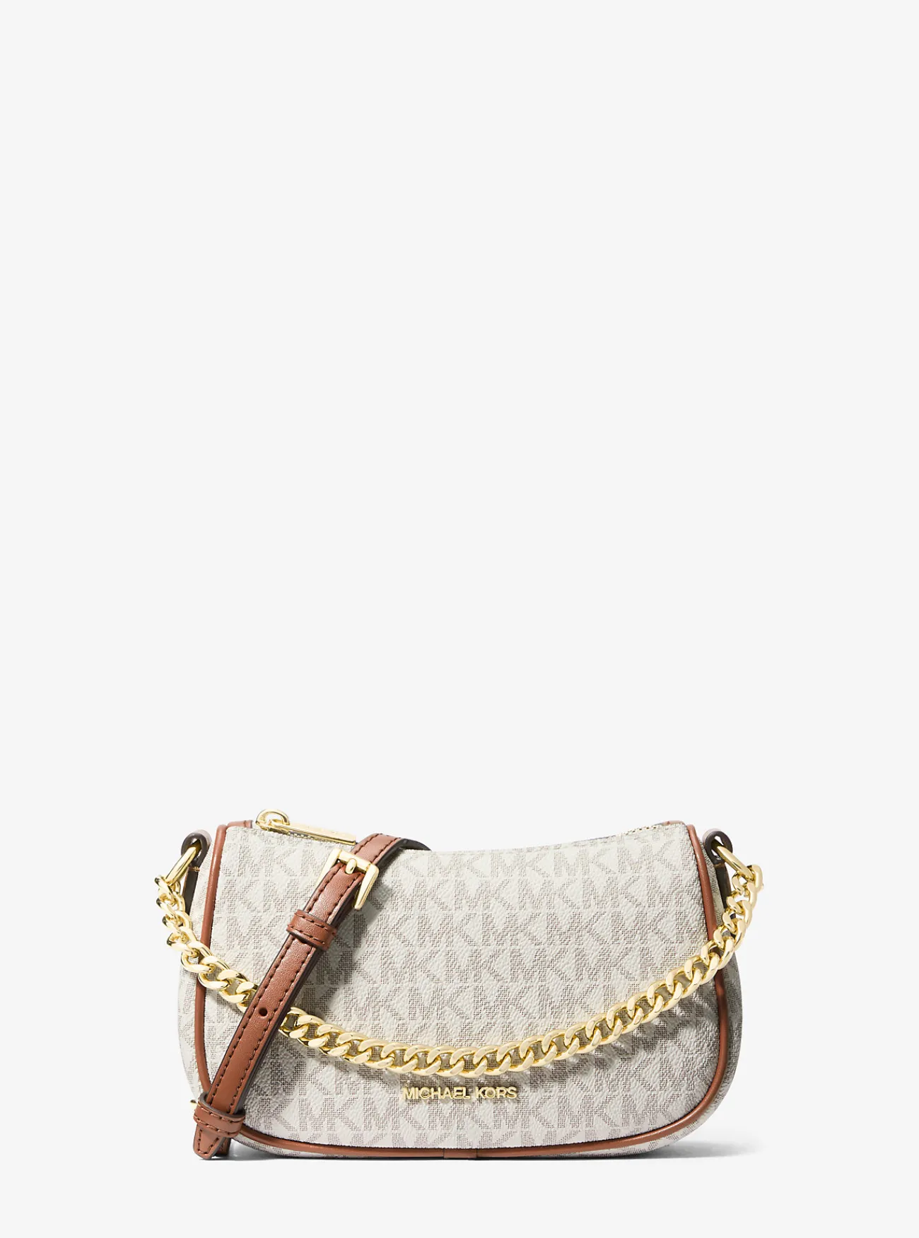 Michael Kors Crossbodytas Carmela met kenmerkend logo, aanpasbaar en klein VANILLE Hot