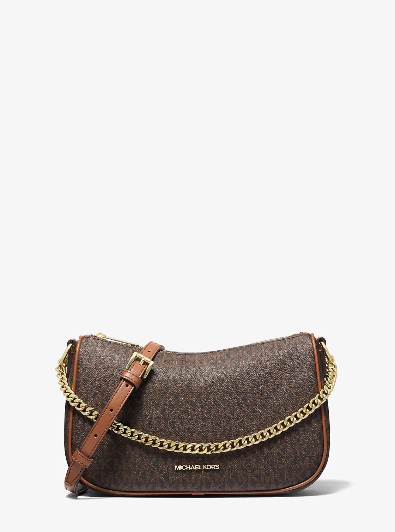 Michael Kors Crossbodytas Carmela met kenmerkend logo, aanpasbaar en middelgroot BRUIN Fashion