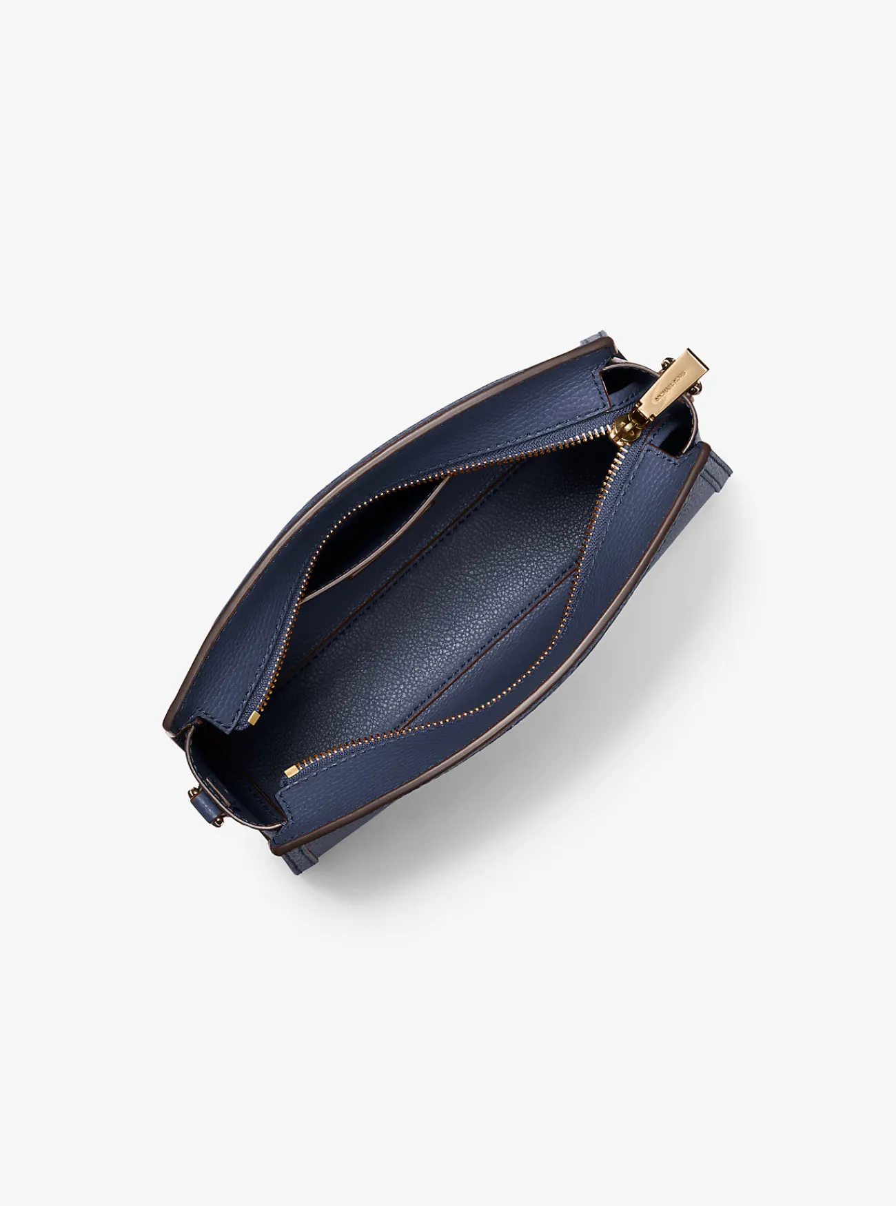 Michael Kors Crossbodytas Chantal van getrommeld leer, groot MARINEBLAUW Outlet