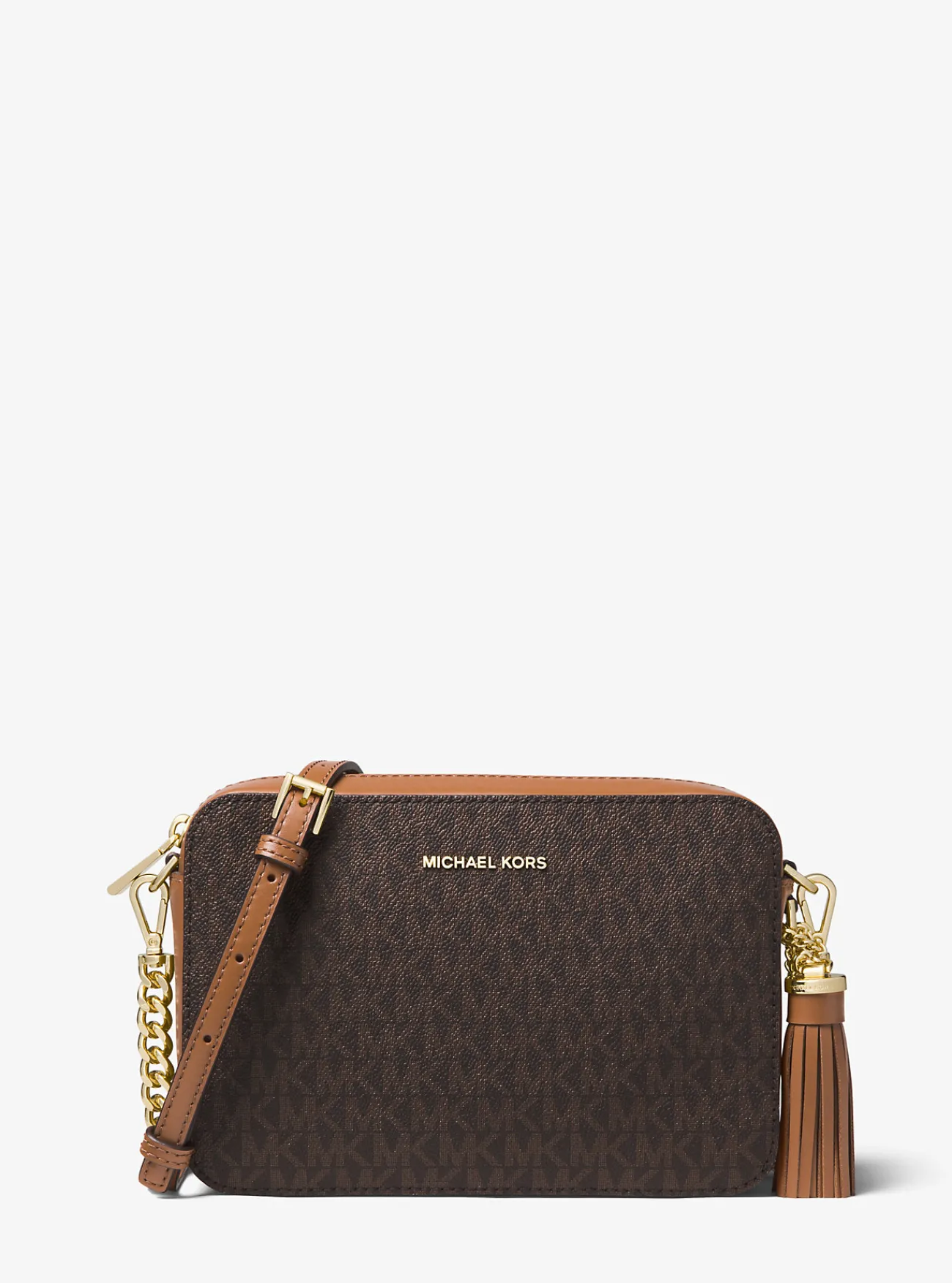 Michael Kors Crossbodytas Ginny met logo, middelgroot BRUIN Best