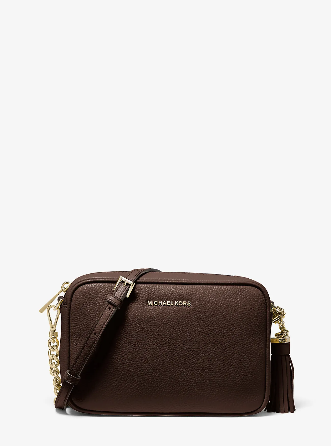 Michael Kors Crossbodytas Ginny van leer CHOCOLADE Online