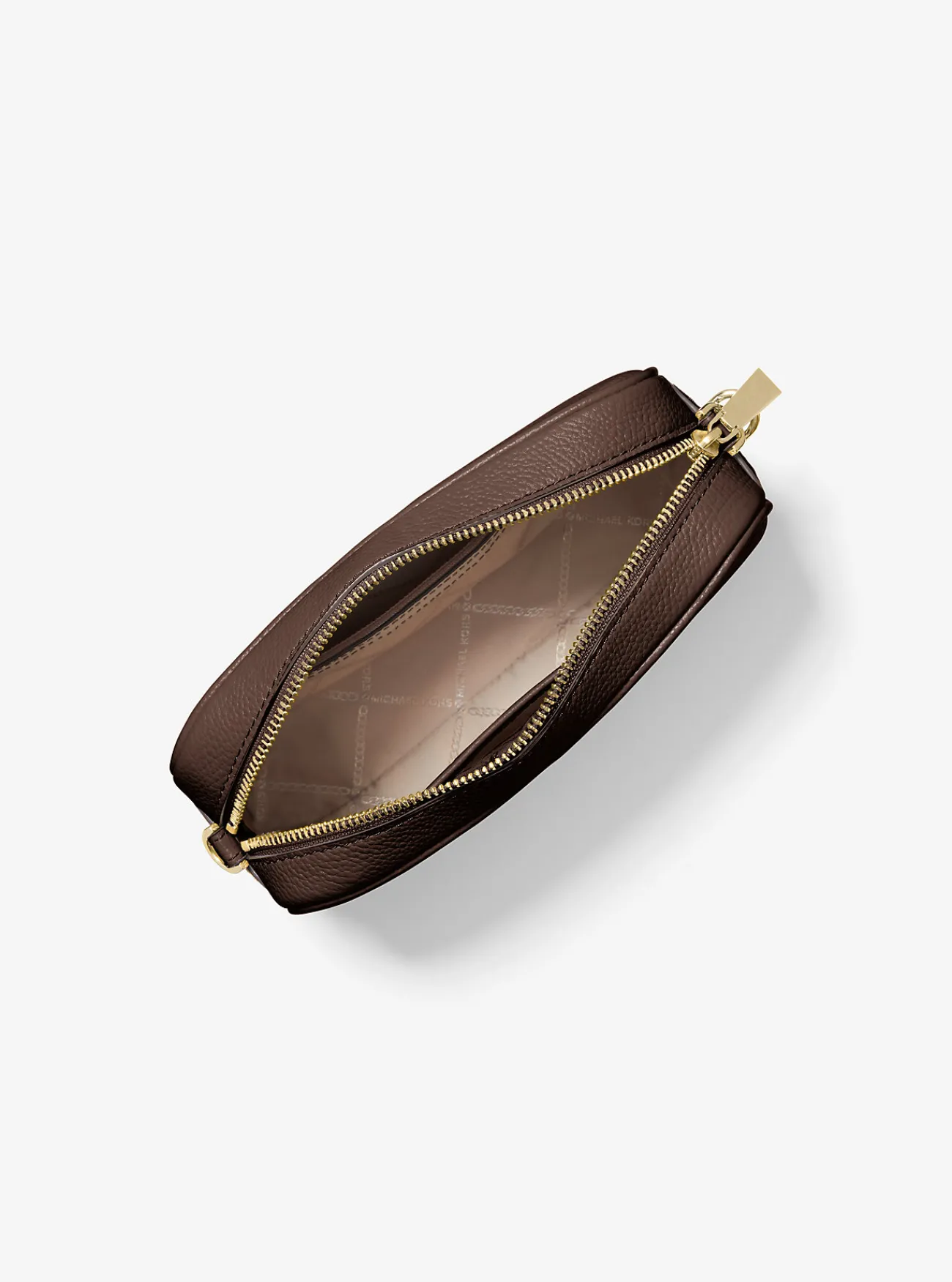 Michael Kors Crossbodytas Ginny van leer CHOCOLADE Online