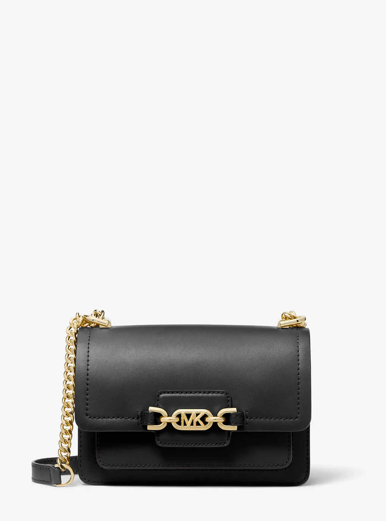 Michael Kors Crossbodytas Heather van leer, extra klein ZWART Hot