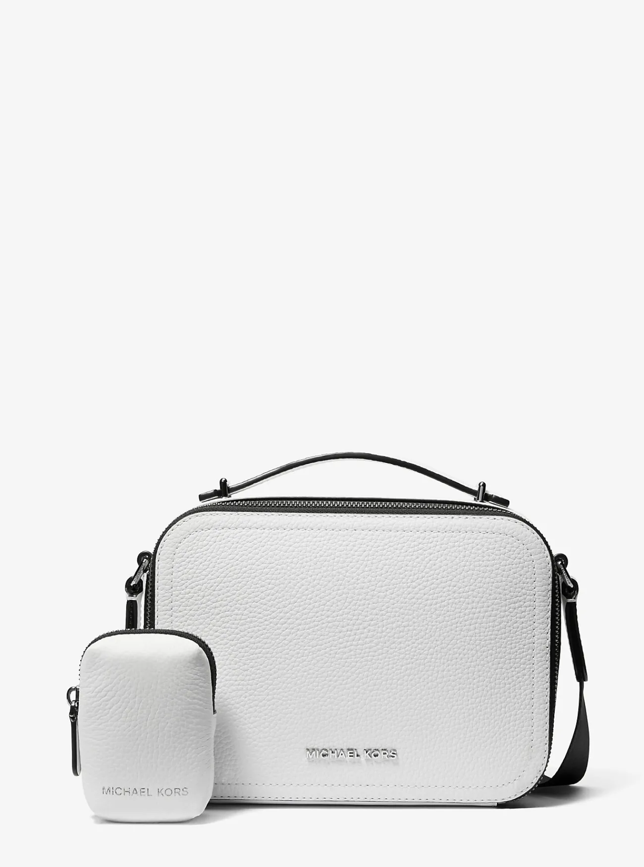Michael Kors Crossbodytas Hudson van getrommeld leer Sale