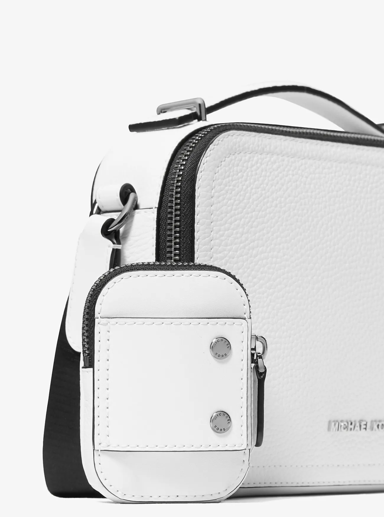 Michael Kors Crossbodytas Hudson van getrommeld leer Sale