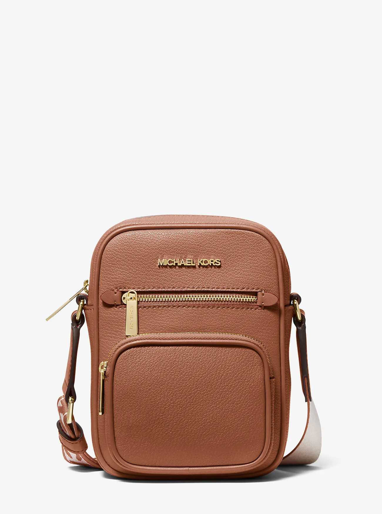 Michael Kors Crossbodytas Jet Set van leer, middelgroot LUGGAGE Sale