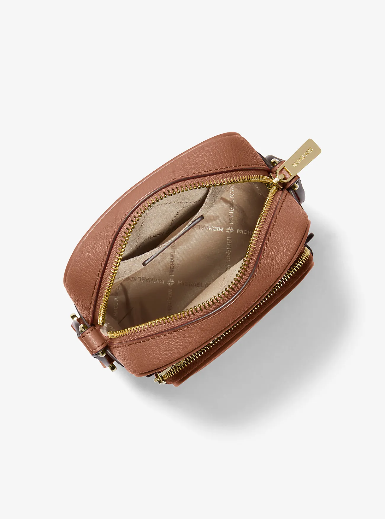 Michael Kors Crossbodytas Jet Set van leer, middelgroot LUGGAGE Sale