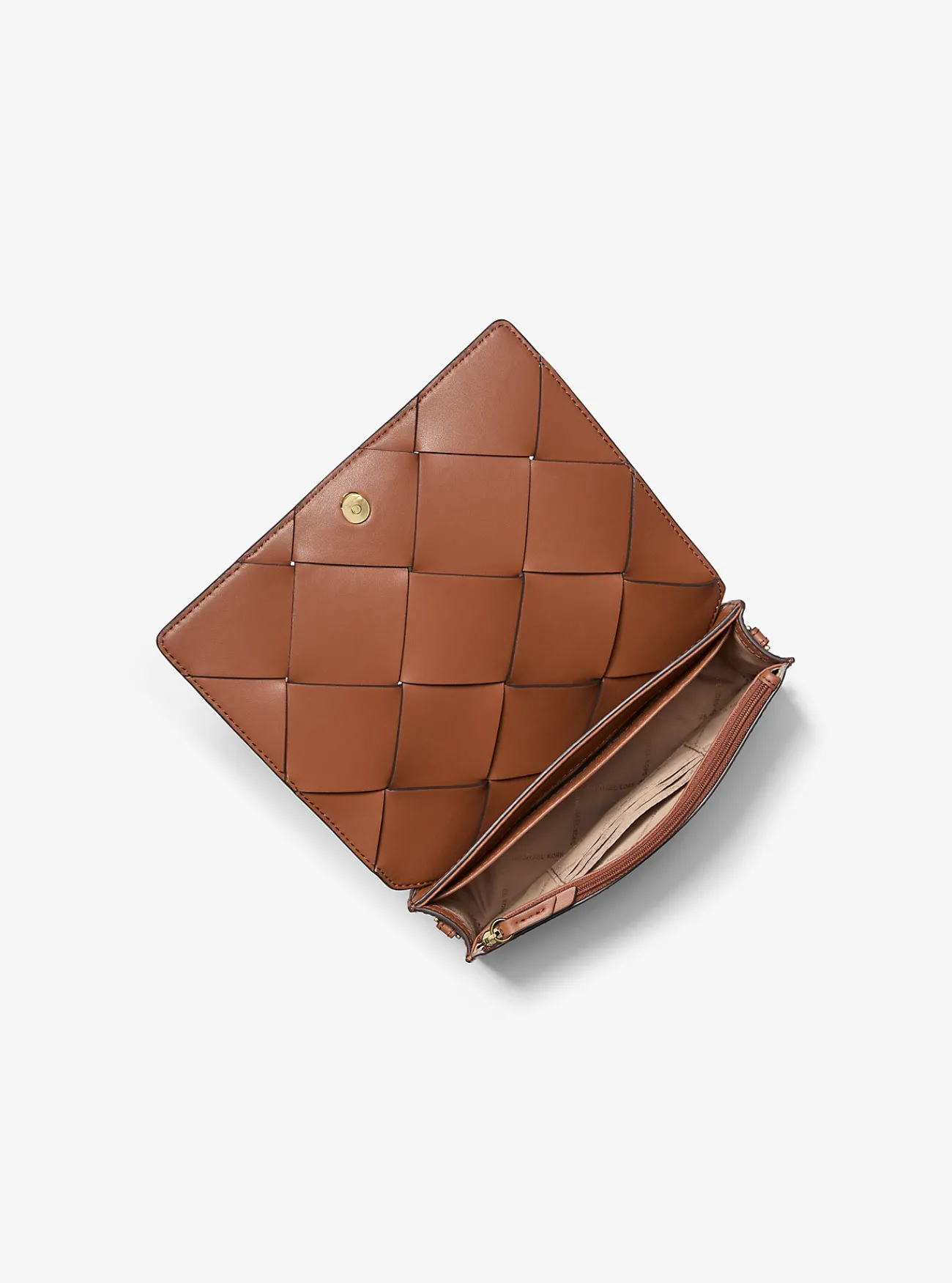 Michael Kors Crossbodytas Jet Set van geweven leer, middelgroot LUGGAGE Outlet