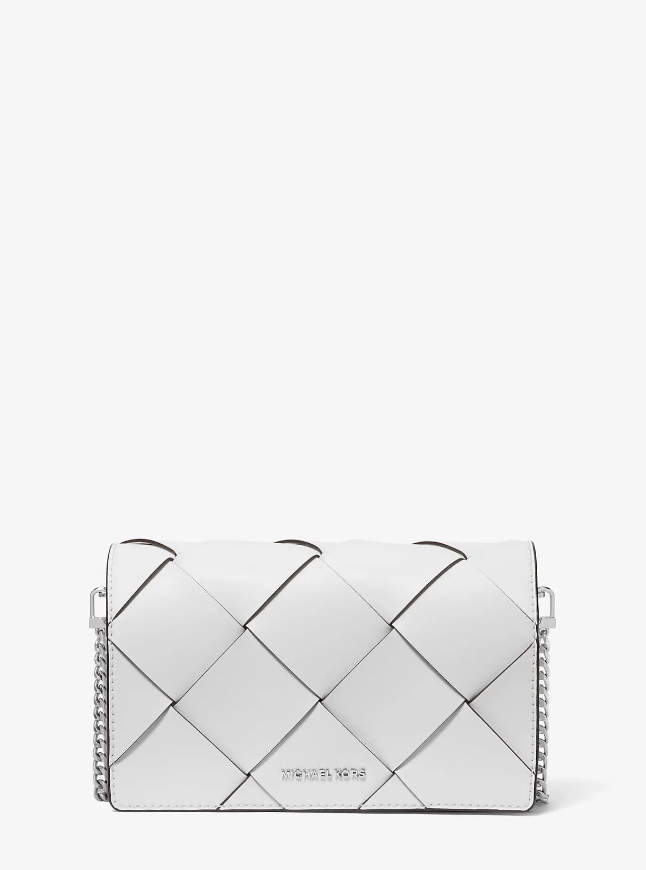 Michael Kors Crossbodytas Jet Set van geweven leer, middelgroot OPTISCHWIT New
