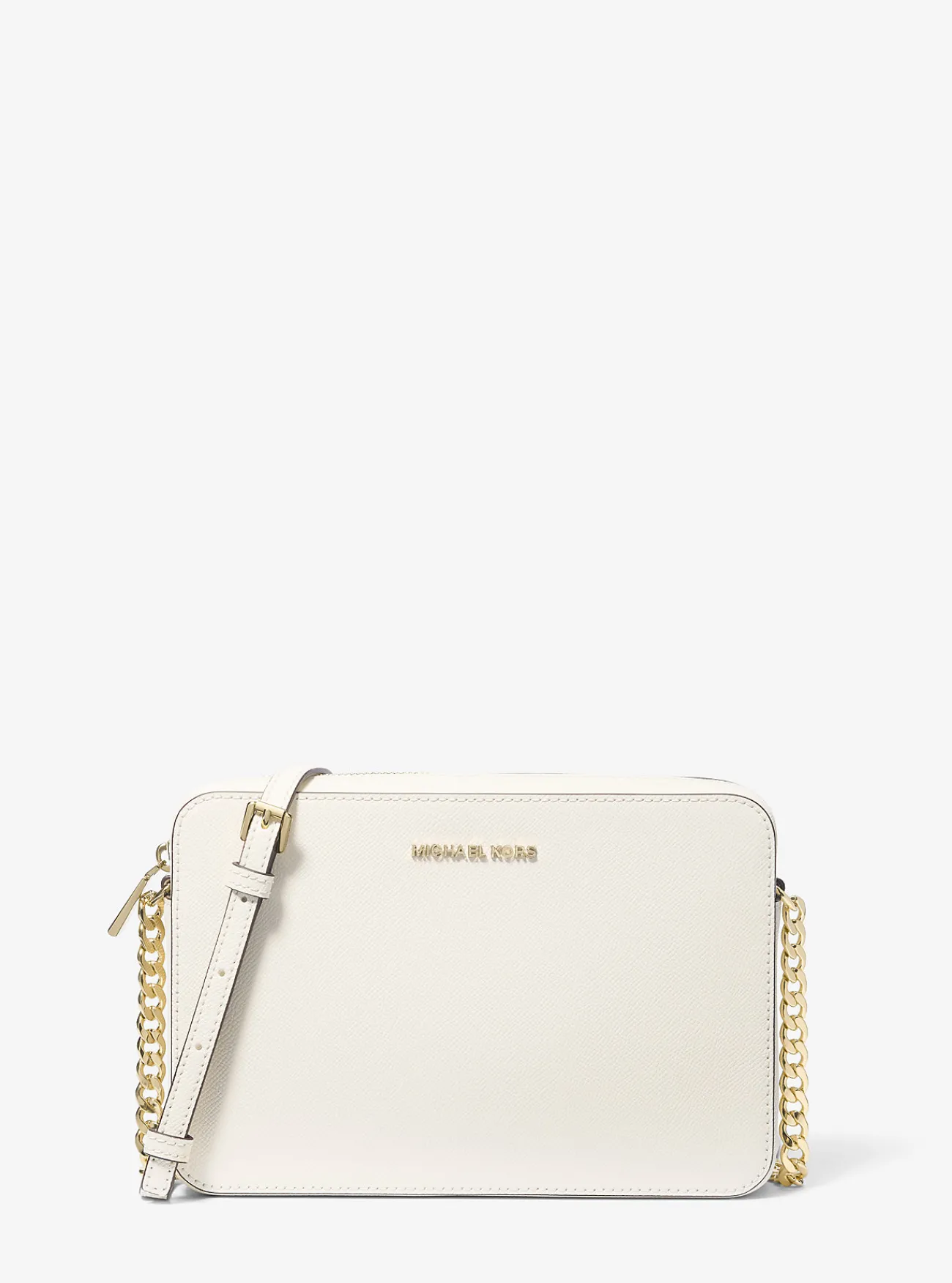 Michael Kors Crossbodytas Jet Set van saffianoleer, groot LICHTCR&Egrave;ME Sale