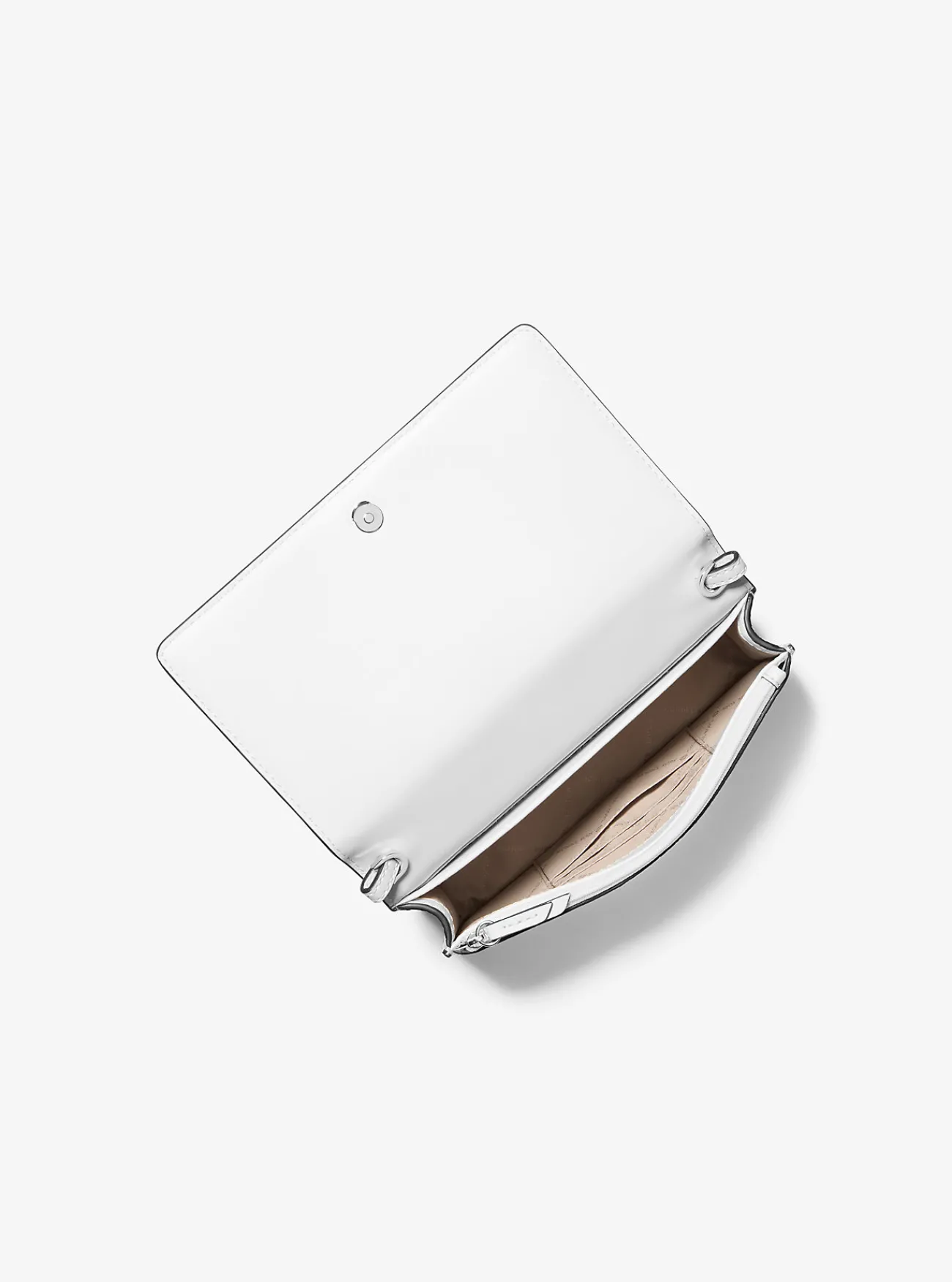 Michael Kors Crossbodytas Jet Set van getrommeld leer, middelgroot OPTISCHWIT Fashion