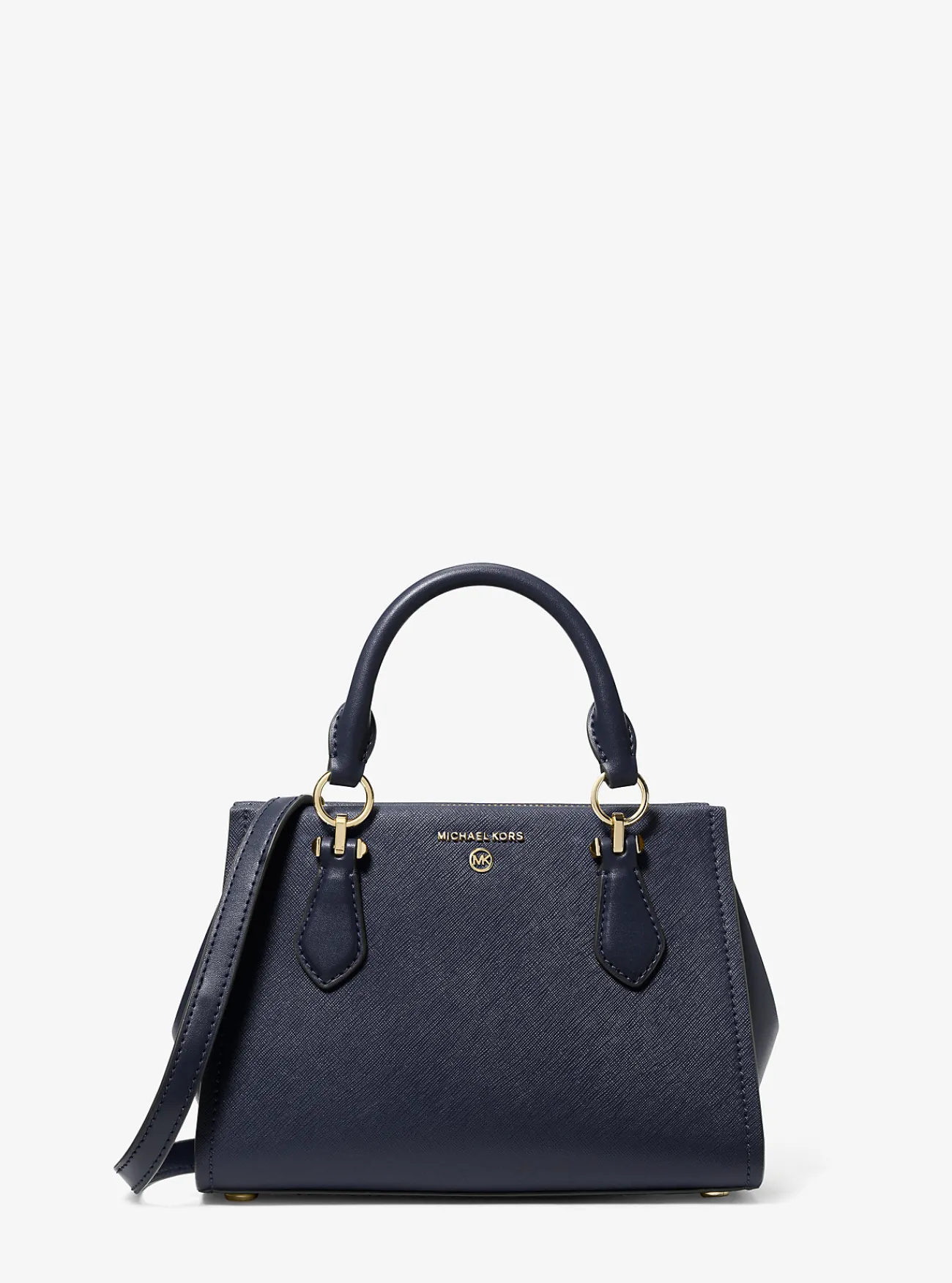 Michael Kors Crossbodytas Marilyn van saffianoleer, klein MARINEBLAUW Sale